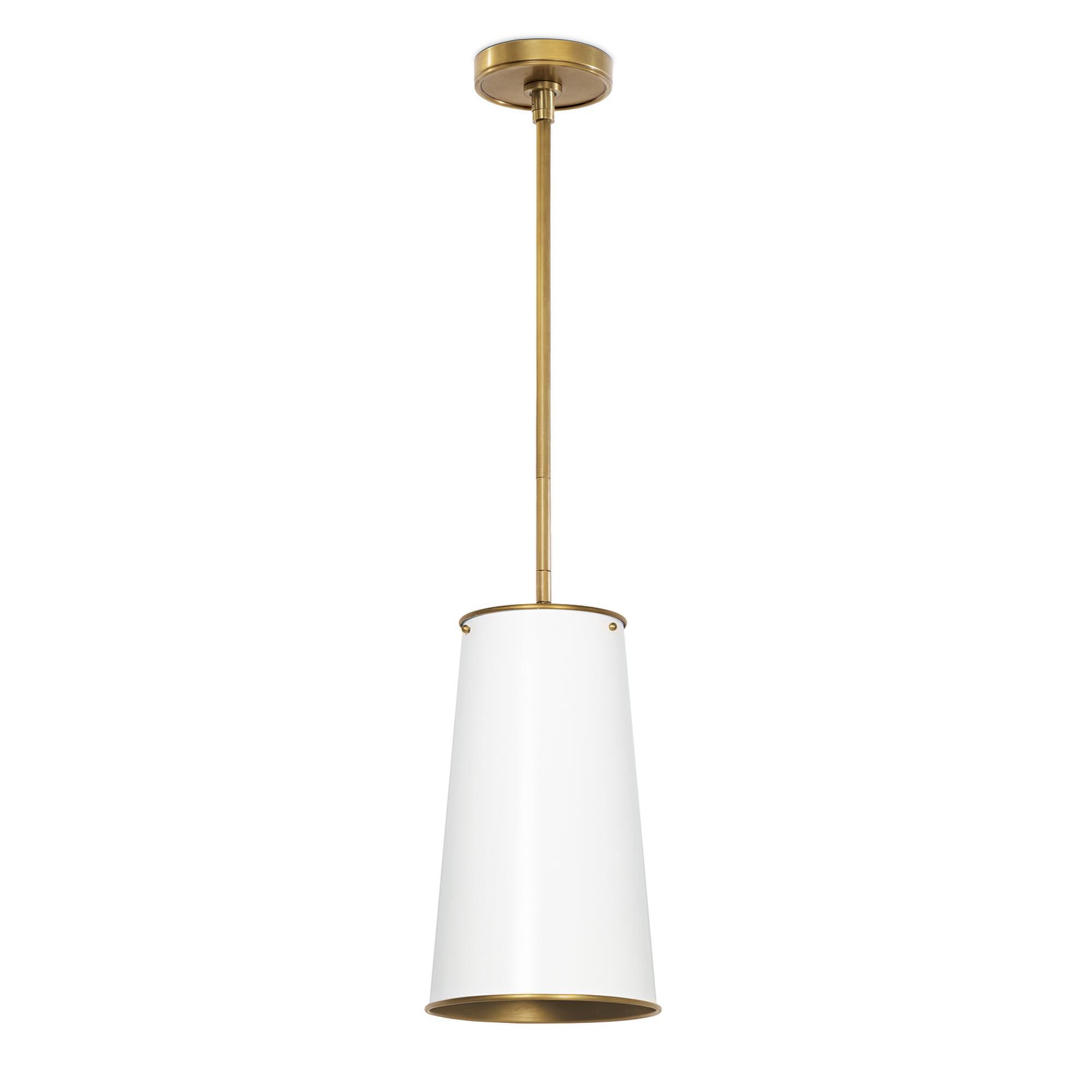 Shown in White finish and Metal shade