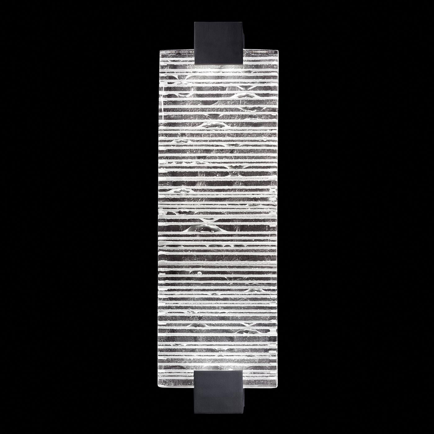 Shown in Black finish and False crystal and True glass and 0 shade