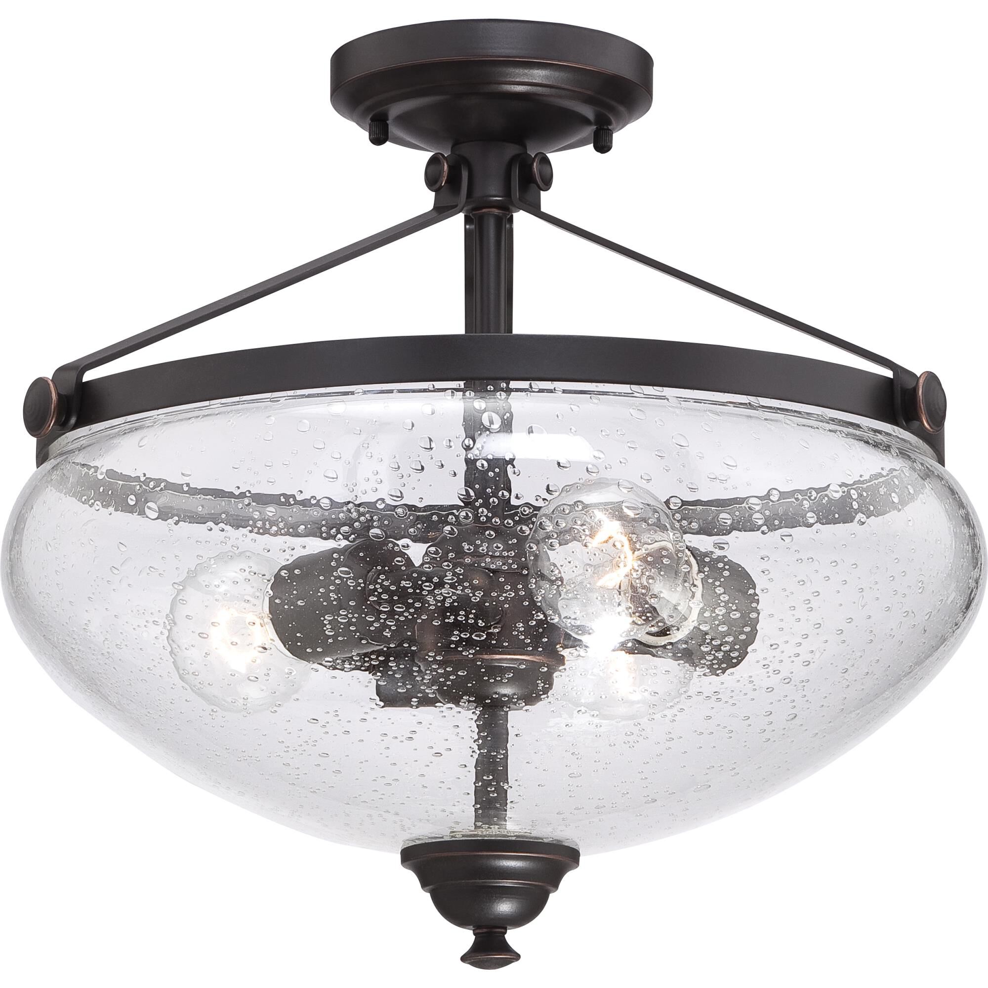 Laurel 15 Inch 3 Light Semi Flush Mount by Nuvo Lighting
