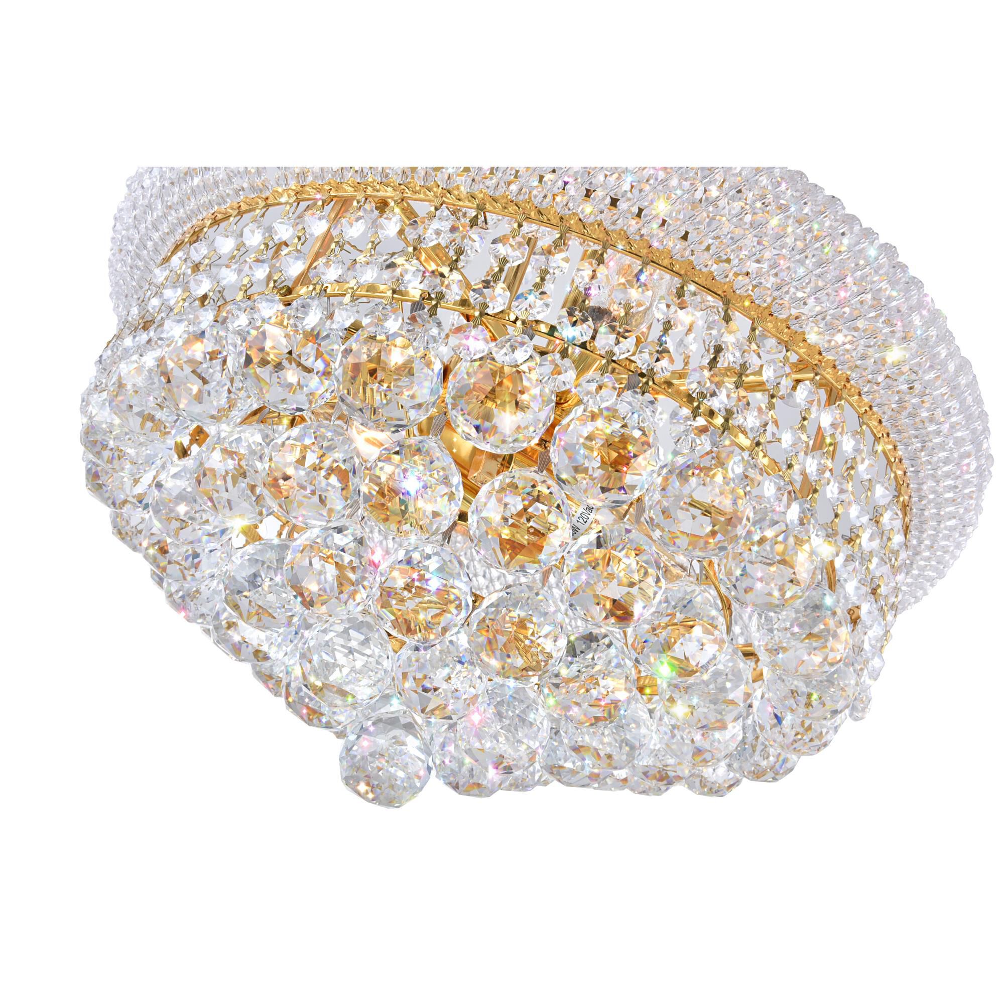 Shown in Gold finish and K9 Clear crystal