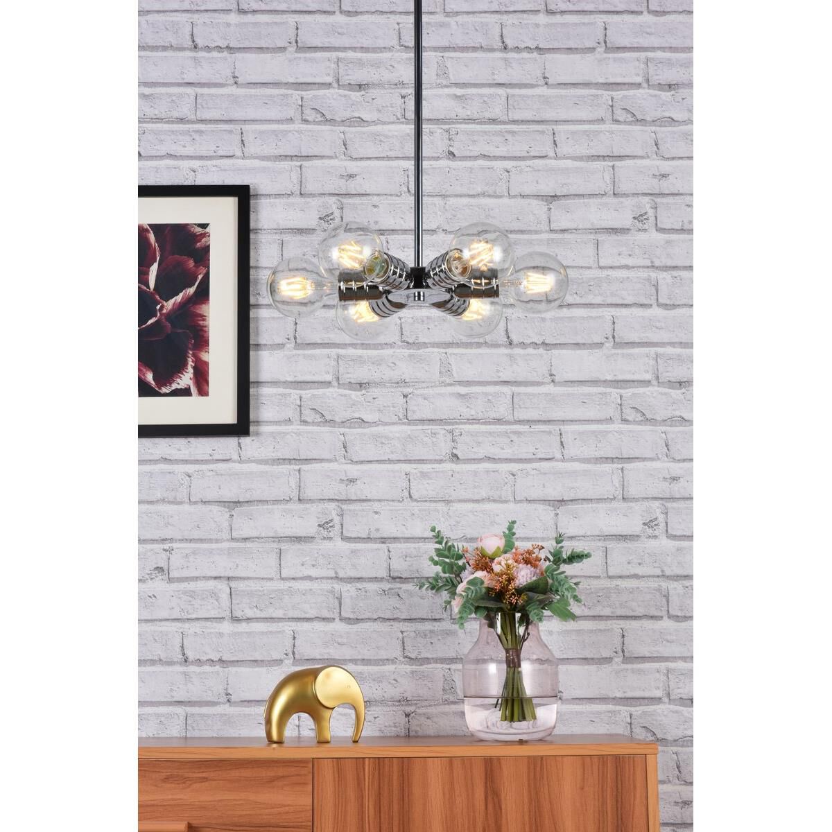 Reyes 8 Inch Mini Pendant by Elegant Lighting