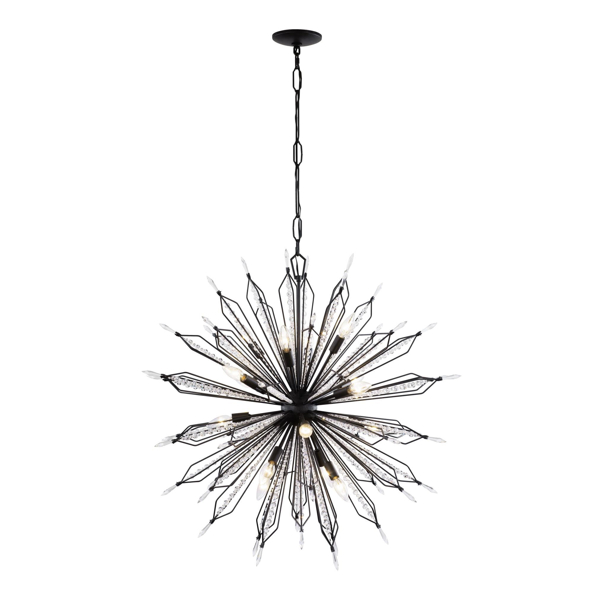 Shown in Carbon finish and Premium - Clear crystal