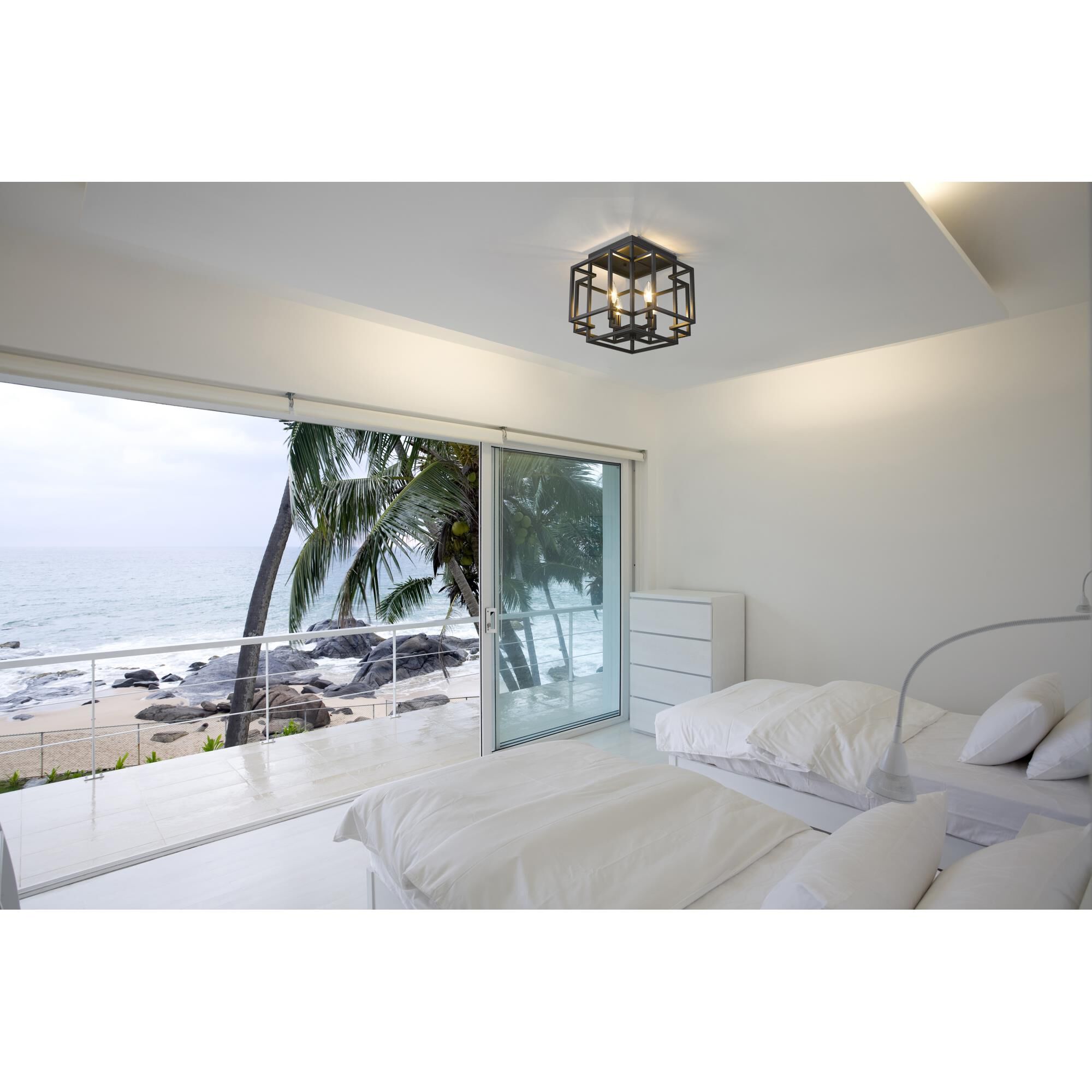 Titania 14 Inch 4 Light Flush Mount by Z-Lite