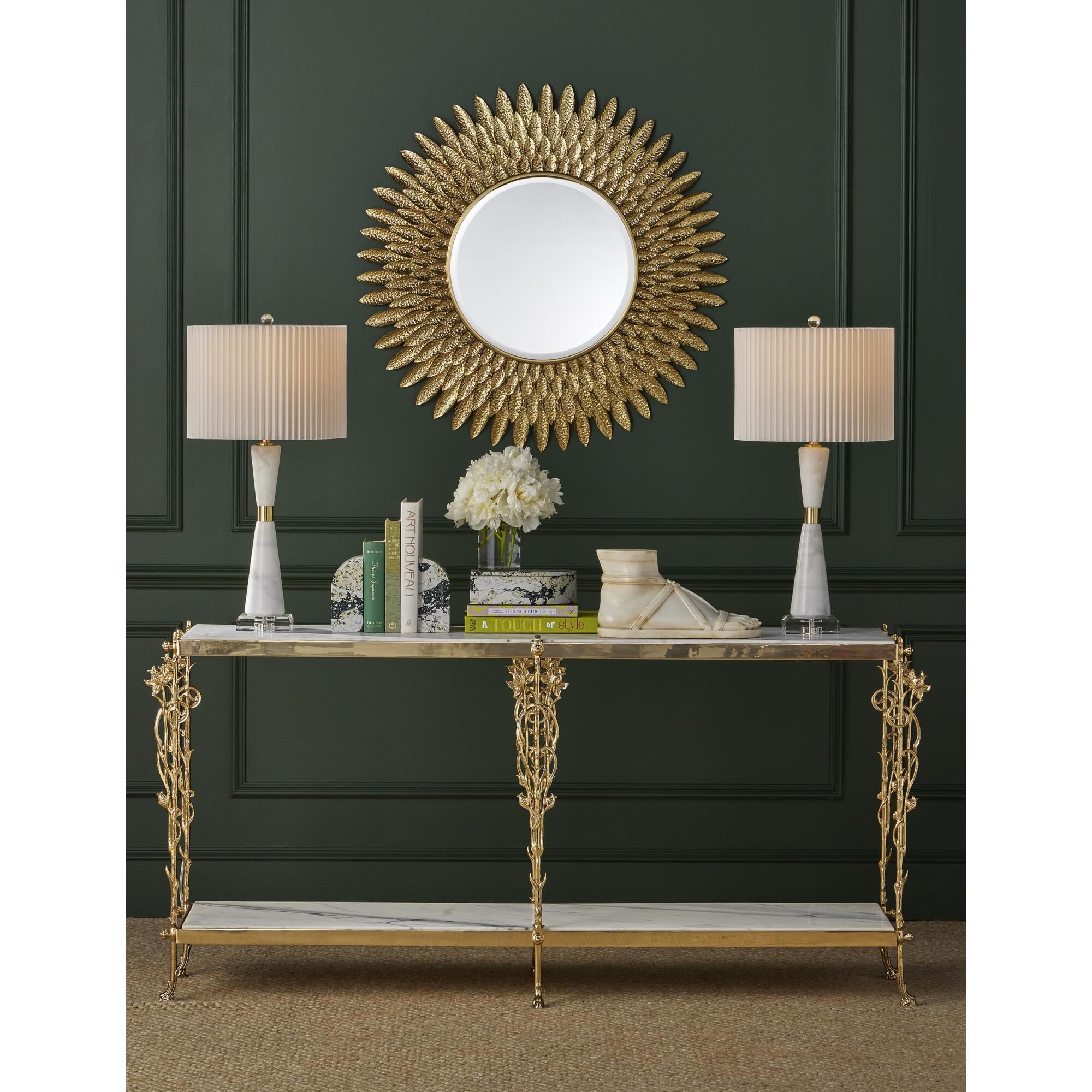 Shown in Polished Brass, Natural finish