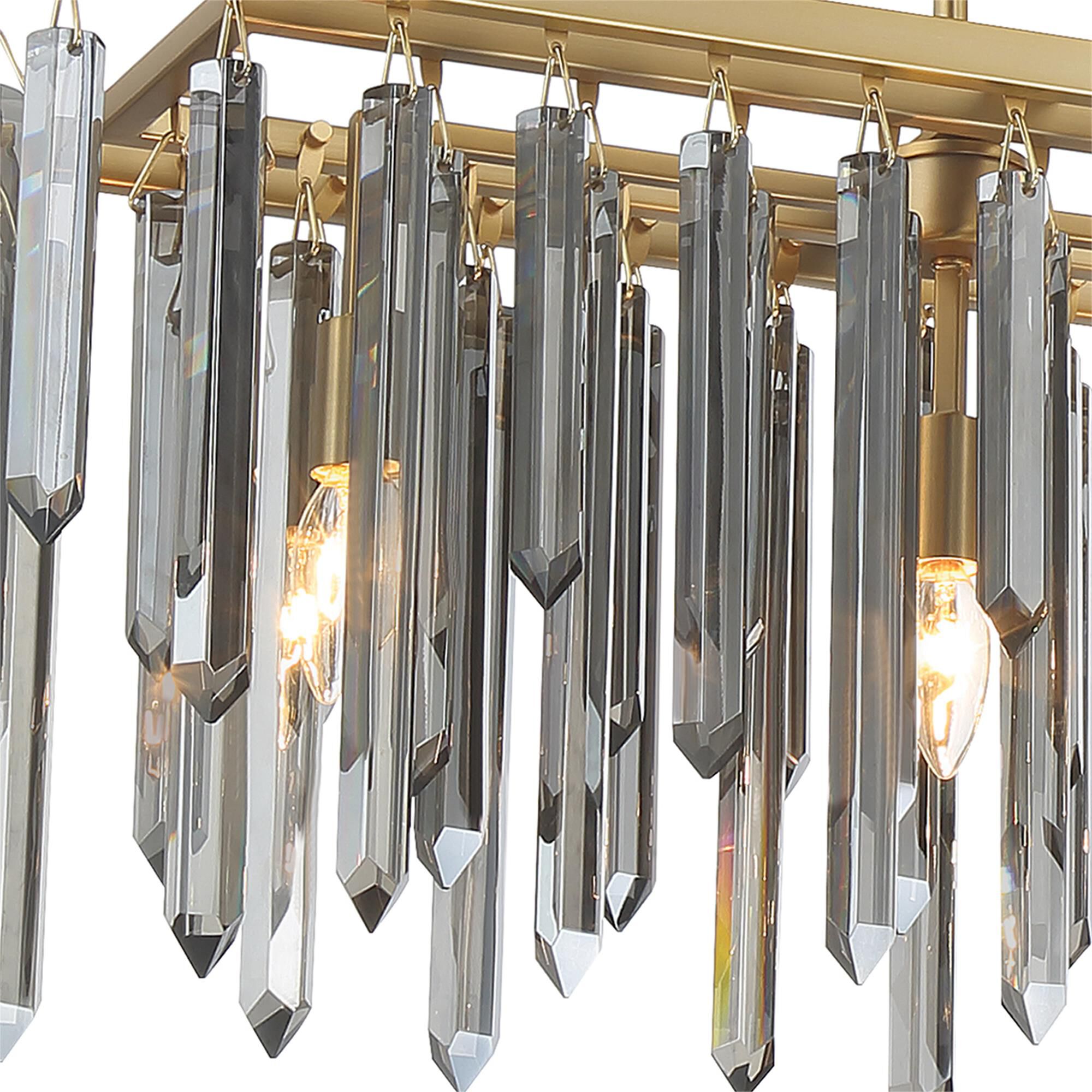 Shown in Modern Gold finish and Faceted Cut crystal