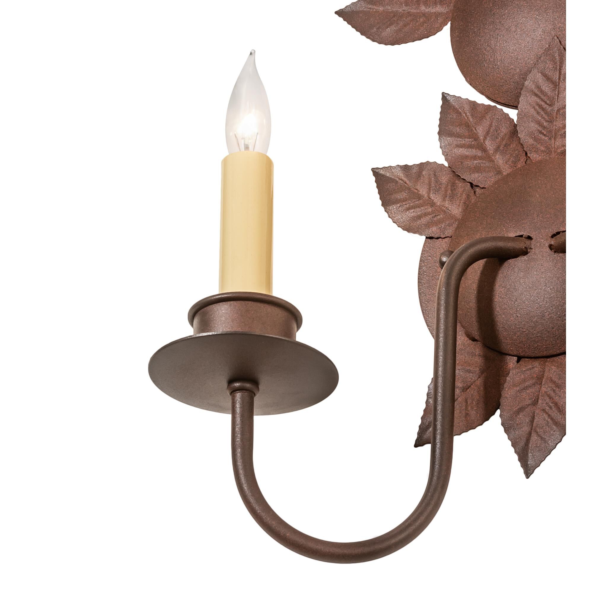 Tole Leaf 21 Inch Wall Sconce by Meyda Lighting