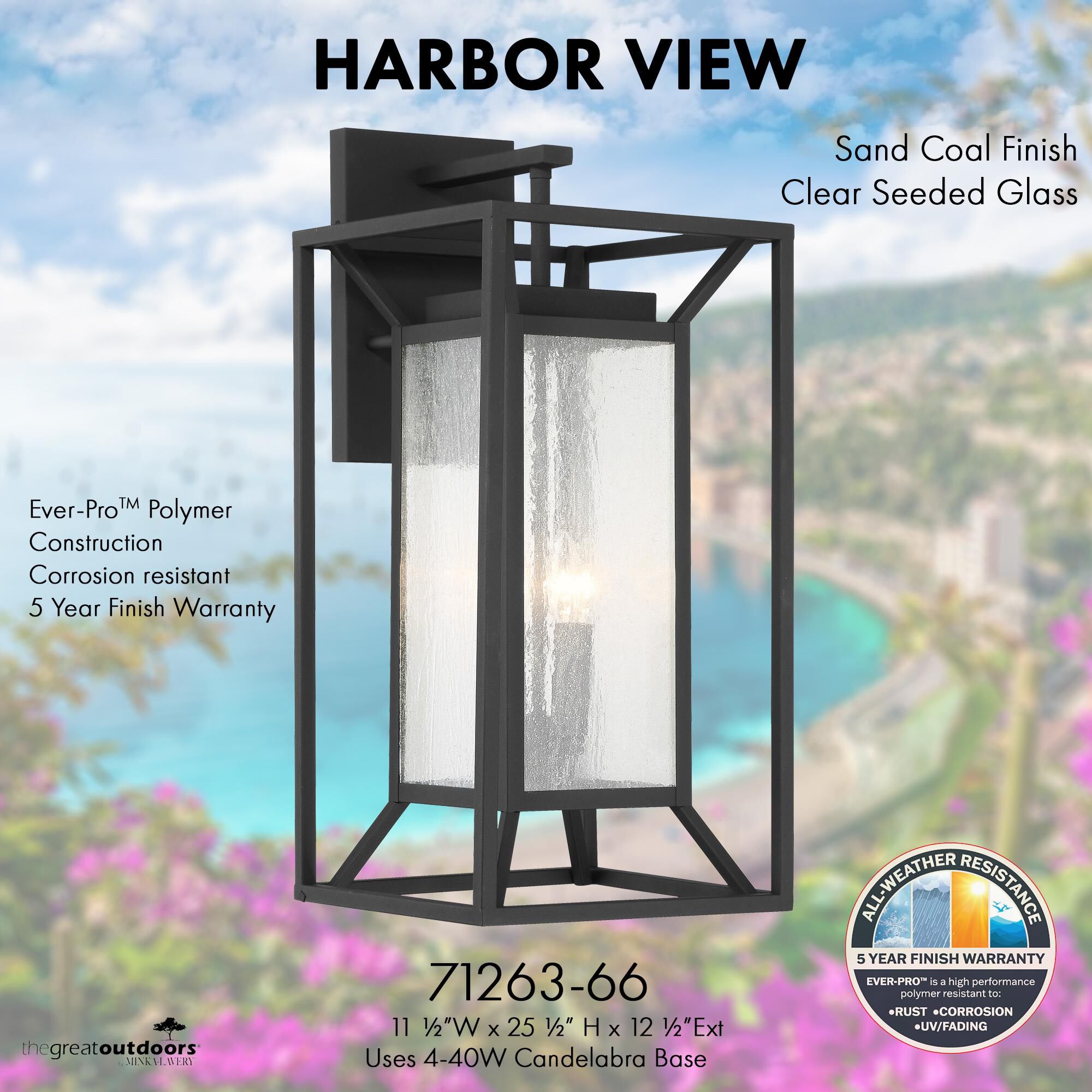 Harbor View Outdoor Wall Light by Minka Lavery