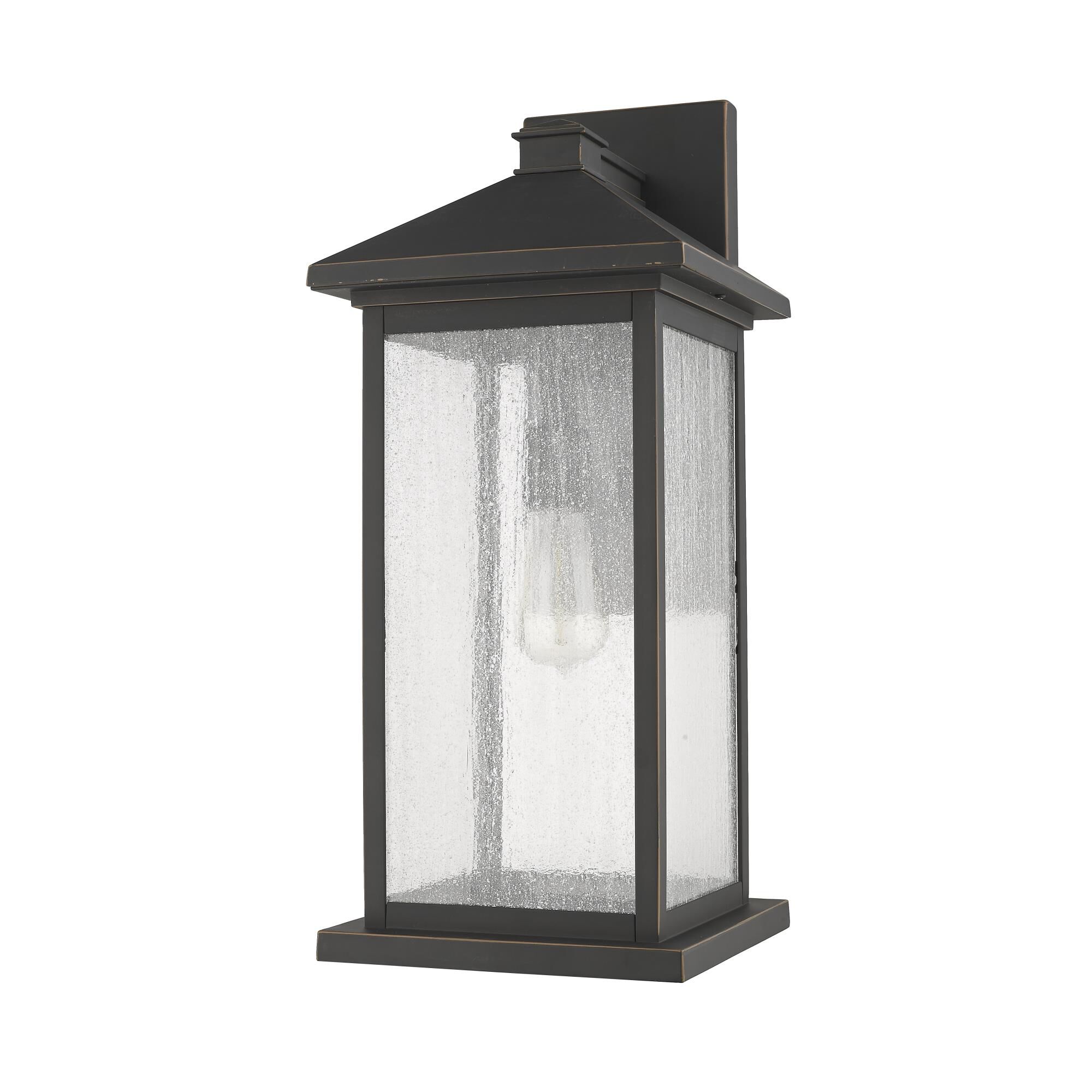 Shown in Oil Rubbed Bronze finish and Glass shade
