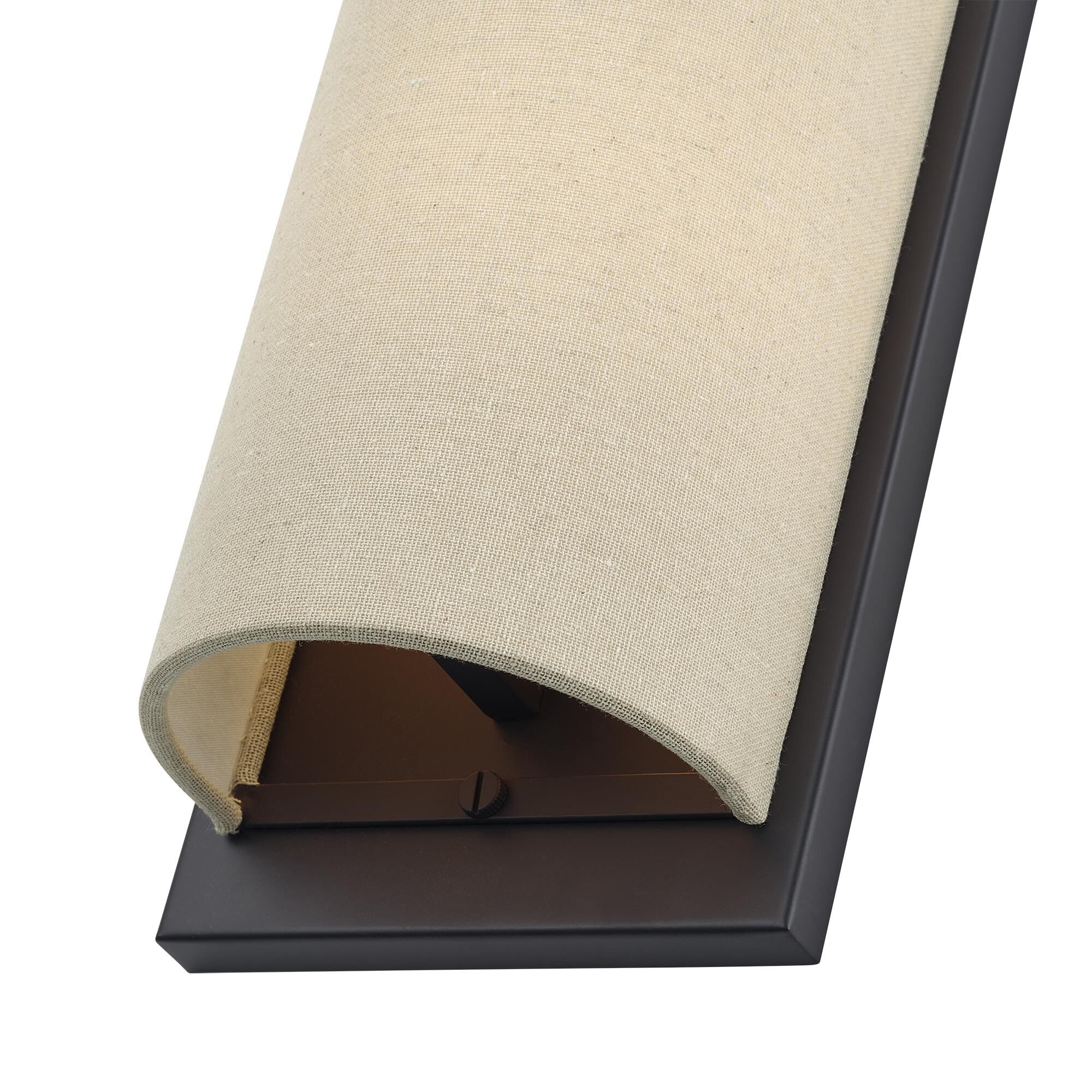 Shown in Bronze finish and Hand Crafted Parchment Color Hardback Fabric shade