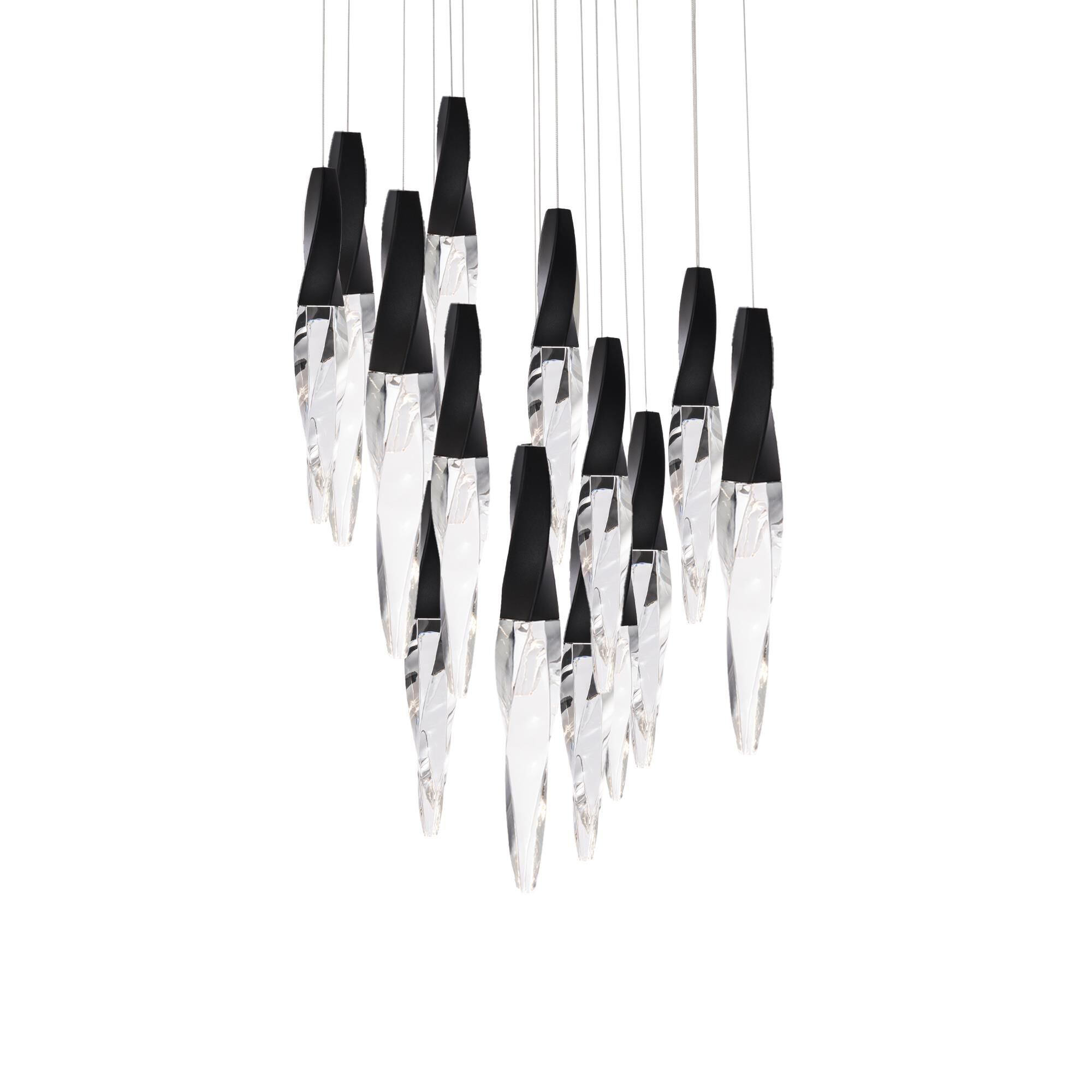 Kindjal 23 Inch 15 Light LED Multi Light Pendant by Schonbek Beyond