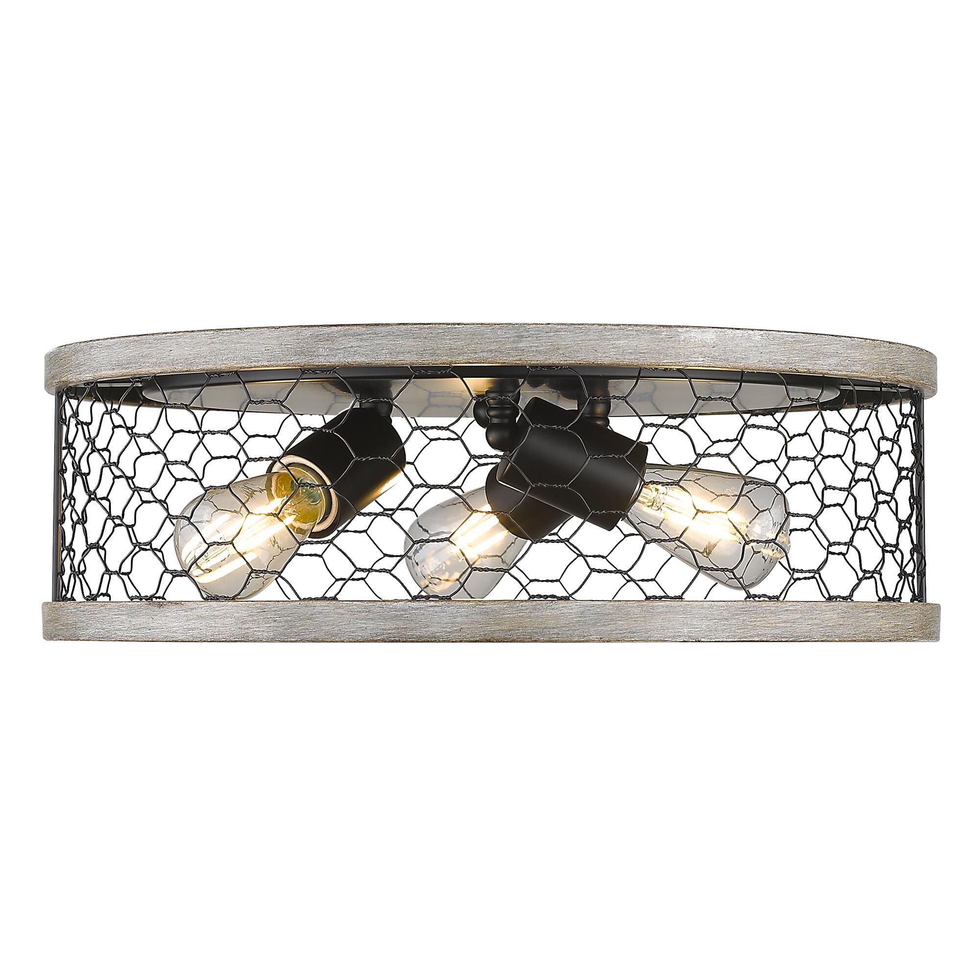 Bailey 15 Inch Flush Mount by Golden Lighting