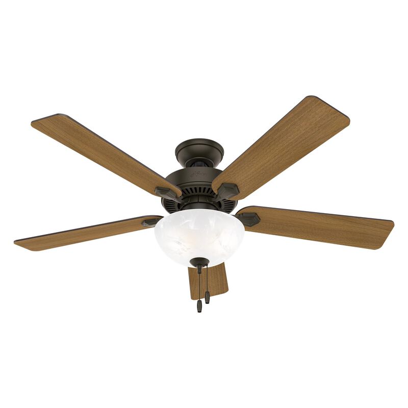 Swanson 52 Inch Ceiling Fan with Light Kit by Hunter Fan