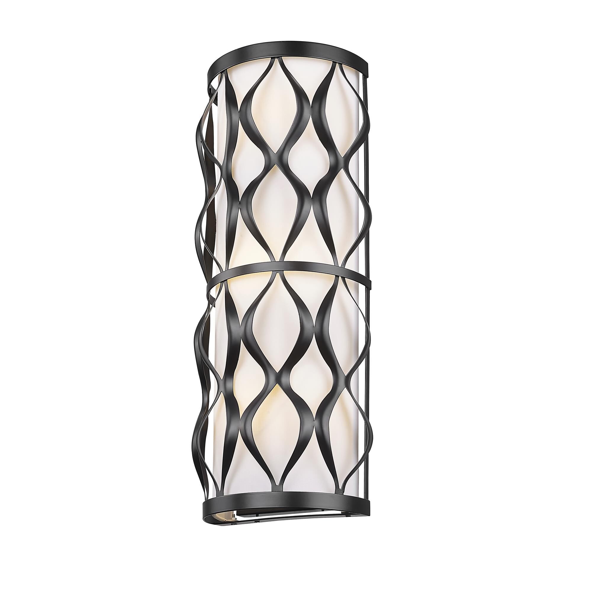 Shown in Matte Black finish and White glass and White shade