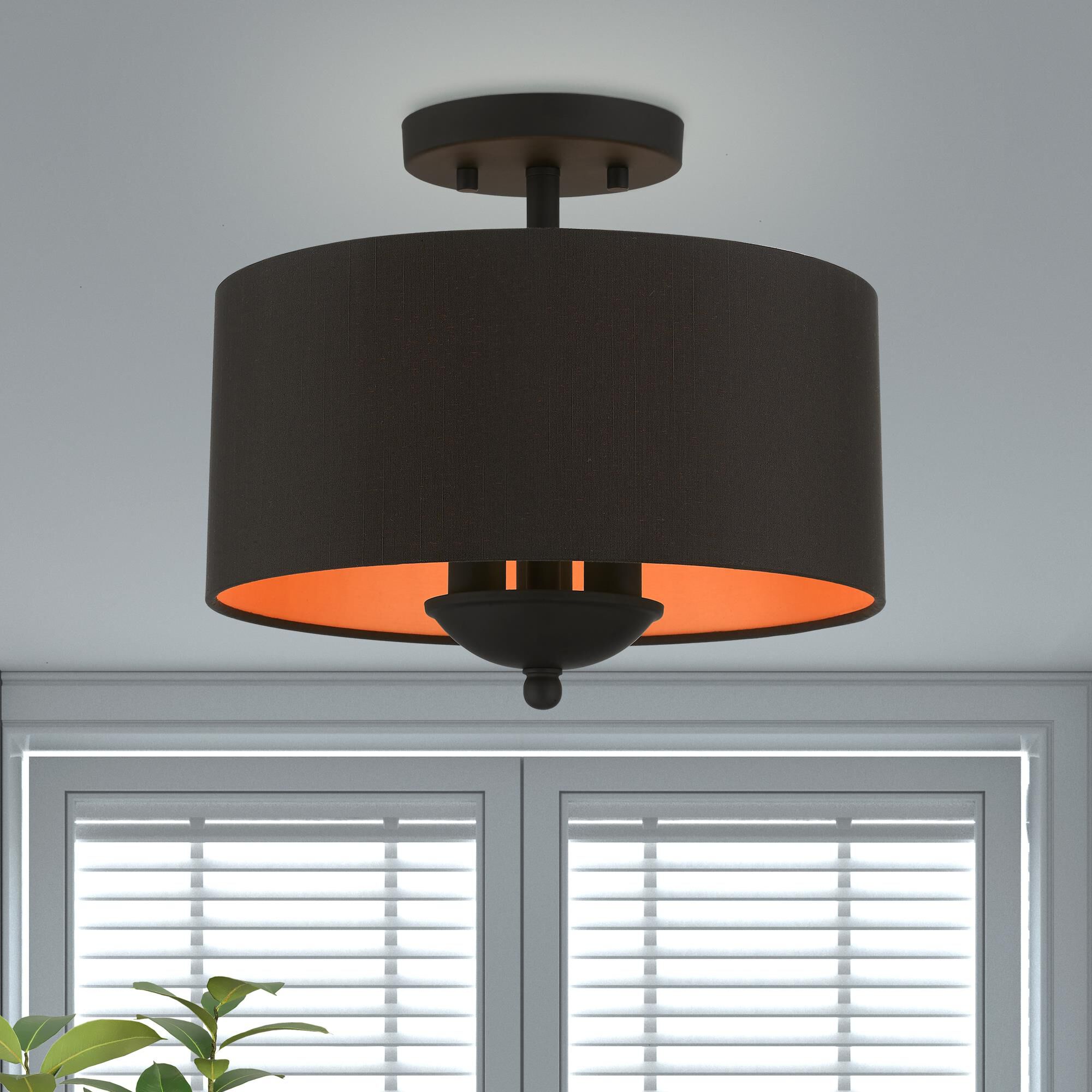 Bradhurst 3 Light Semi Flush Mount by Livex Lighting
