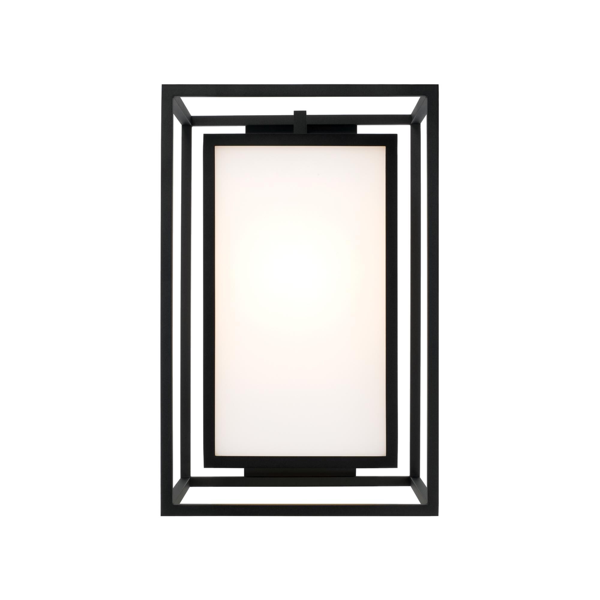 Shown in Black finish and Soft White glass