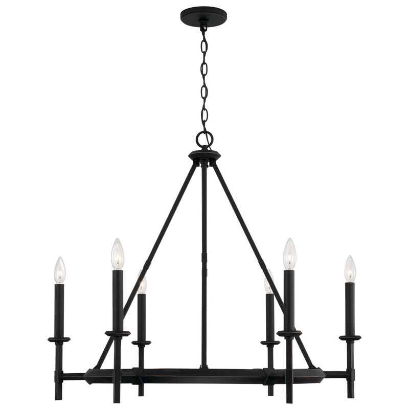Ogden 33 Inch 6 Light Chandelier by Capital Lighting Fixture Company