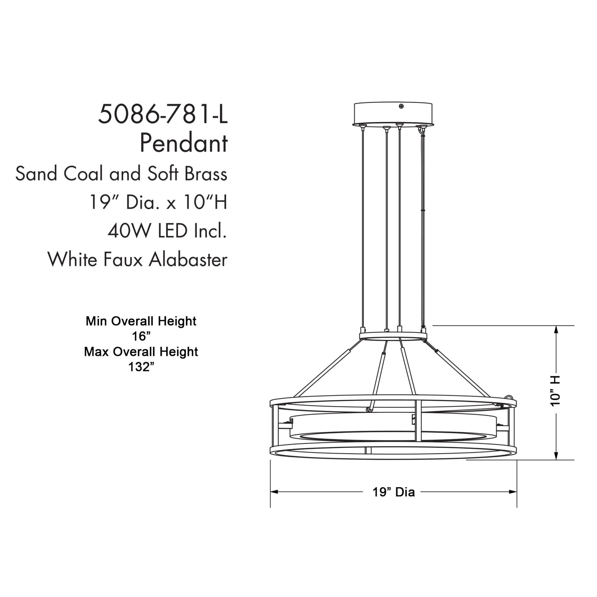Minka Lavery Levitation 19 Inch LED Large Pendant