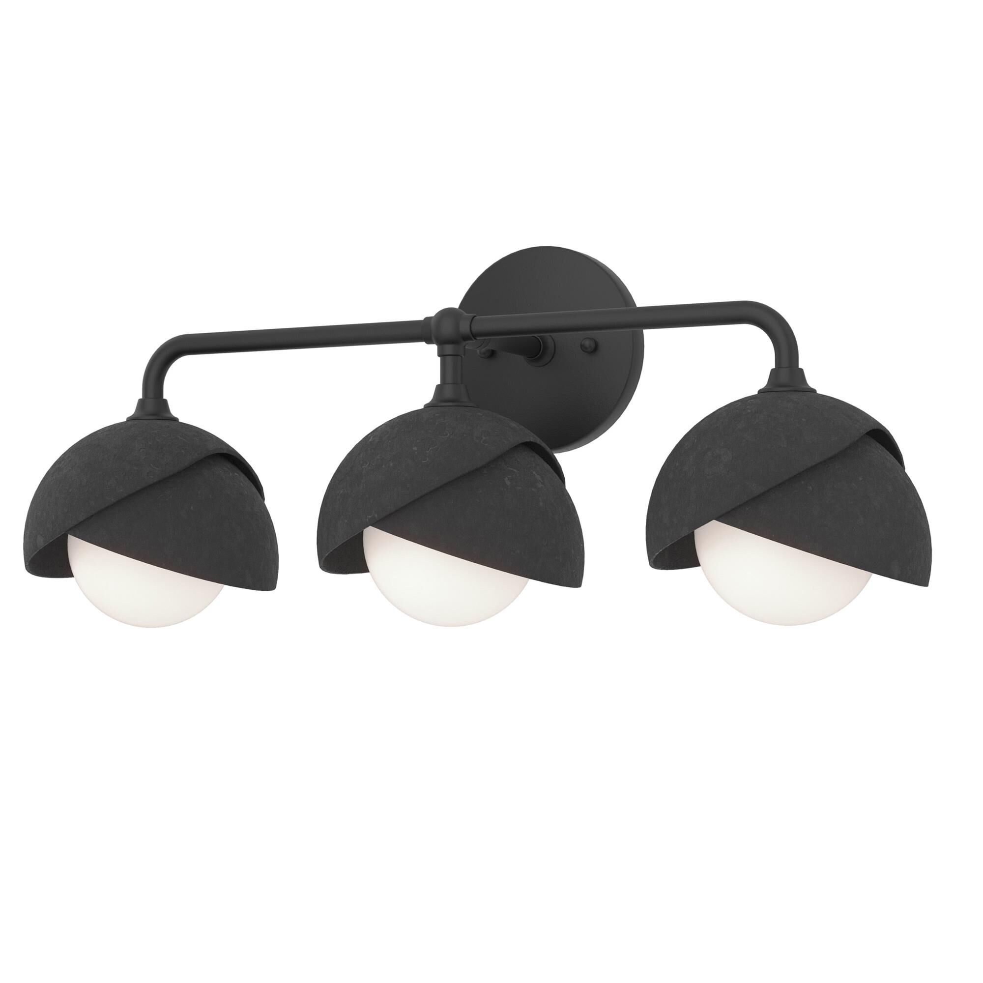 Shown in Black finish and Opal glass and Black accent