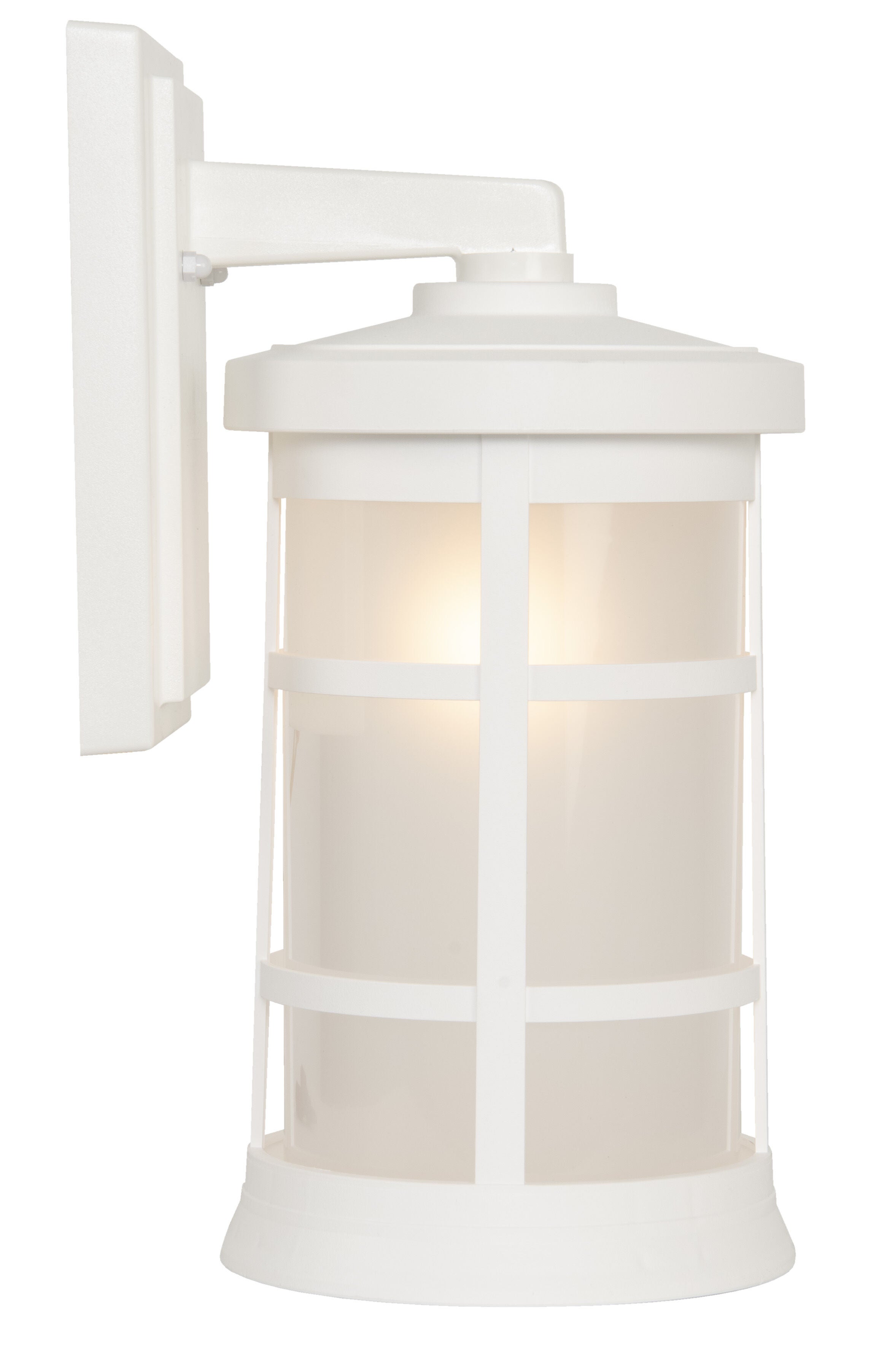 Shown in Textured White finish and Frosted Polycarbonate shade