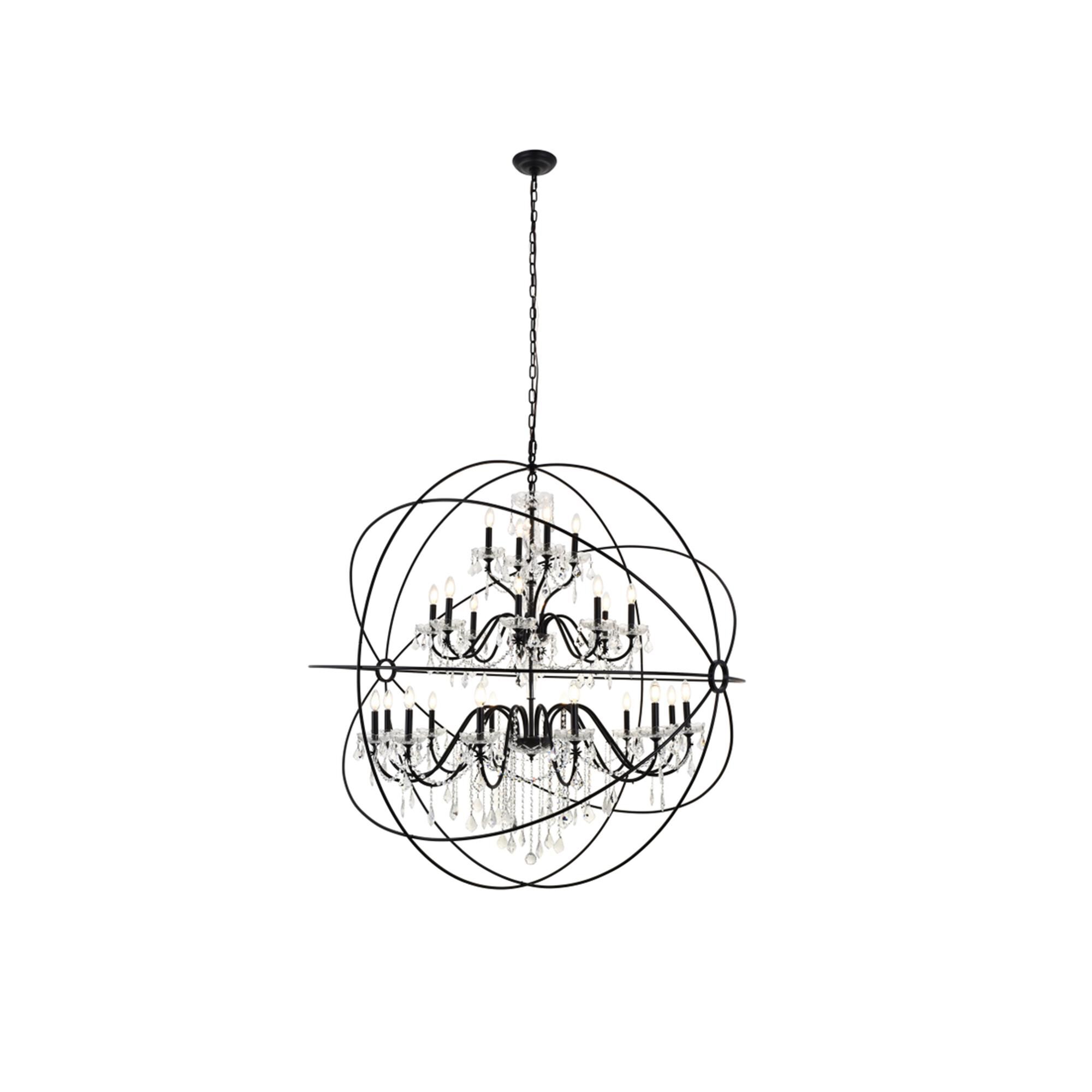 Shown in Black finish and Clear Royal Cut crystal