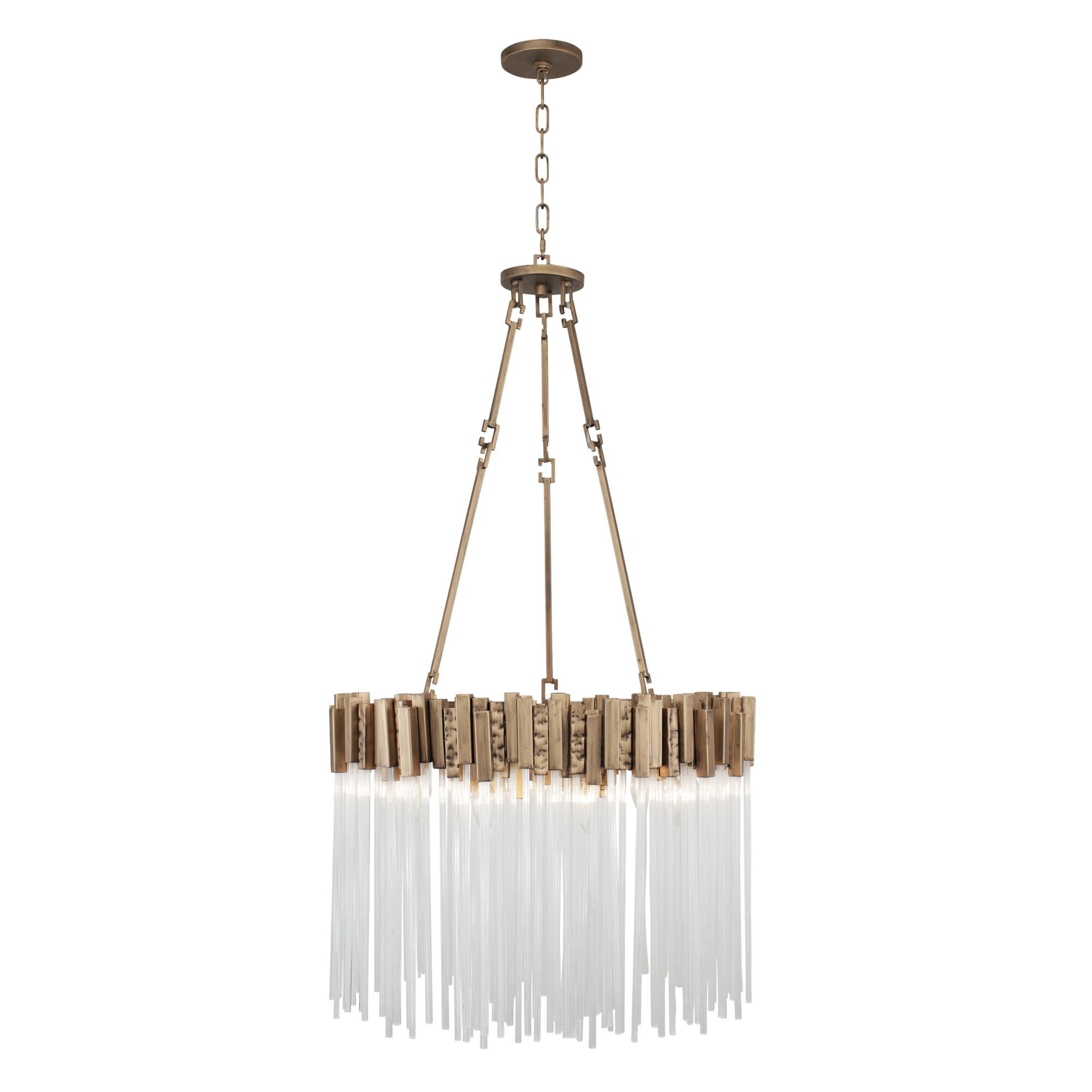 Shown in Havana Gold finish and Clear Fluted glass