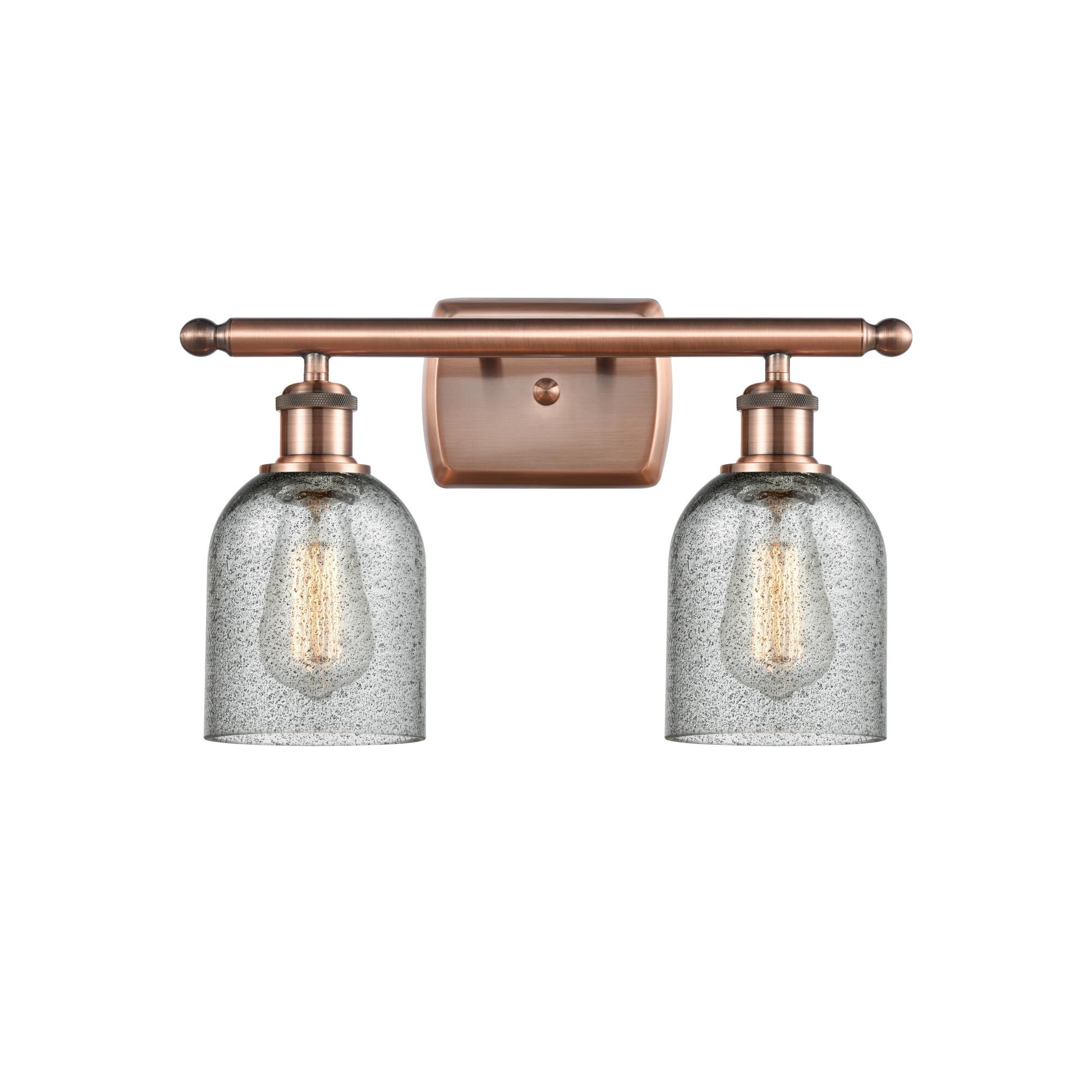 Shown in Antique Copper finish and Bell glass and Glass shade