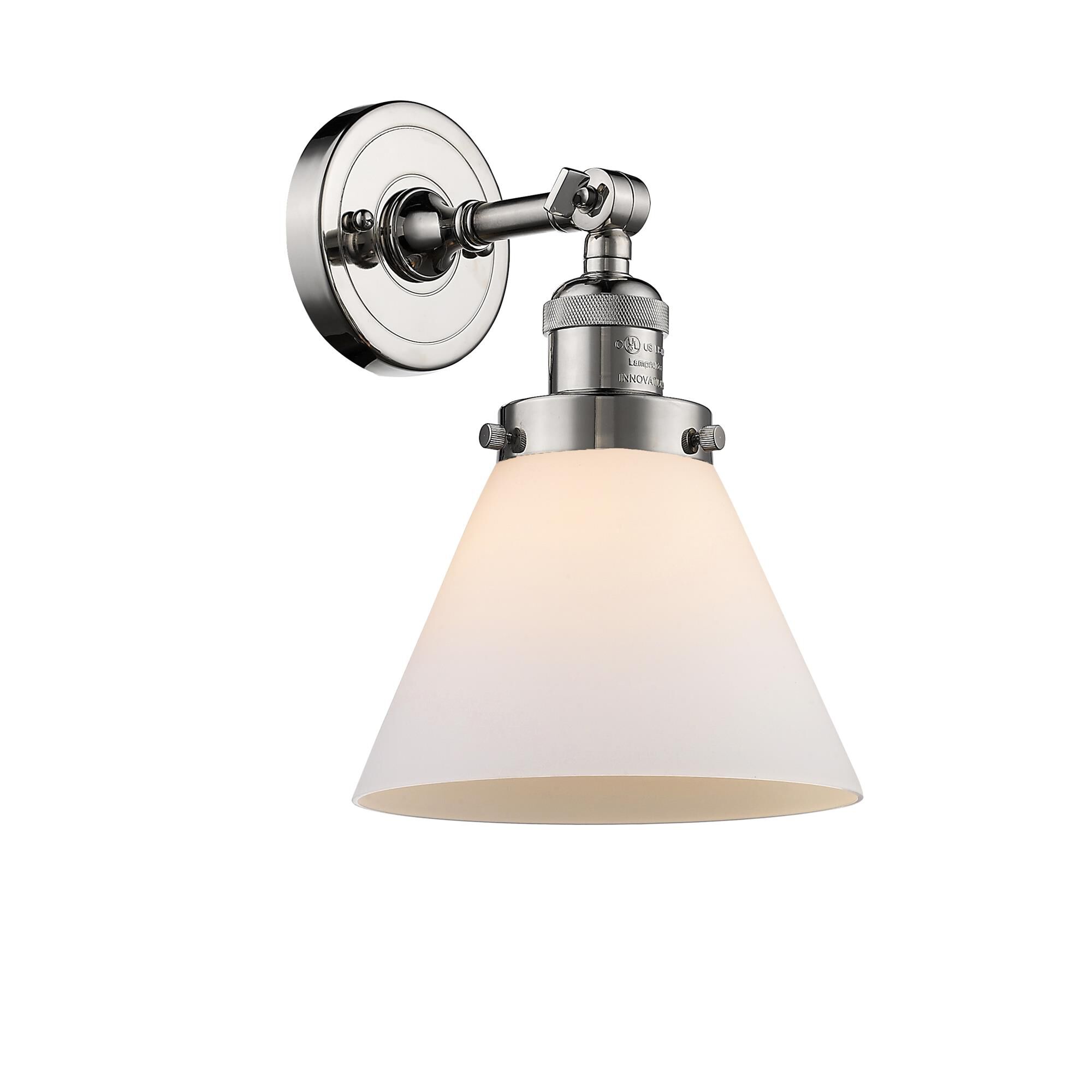 Shown in Polished Nickel finish and Matte White Cased glass