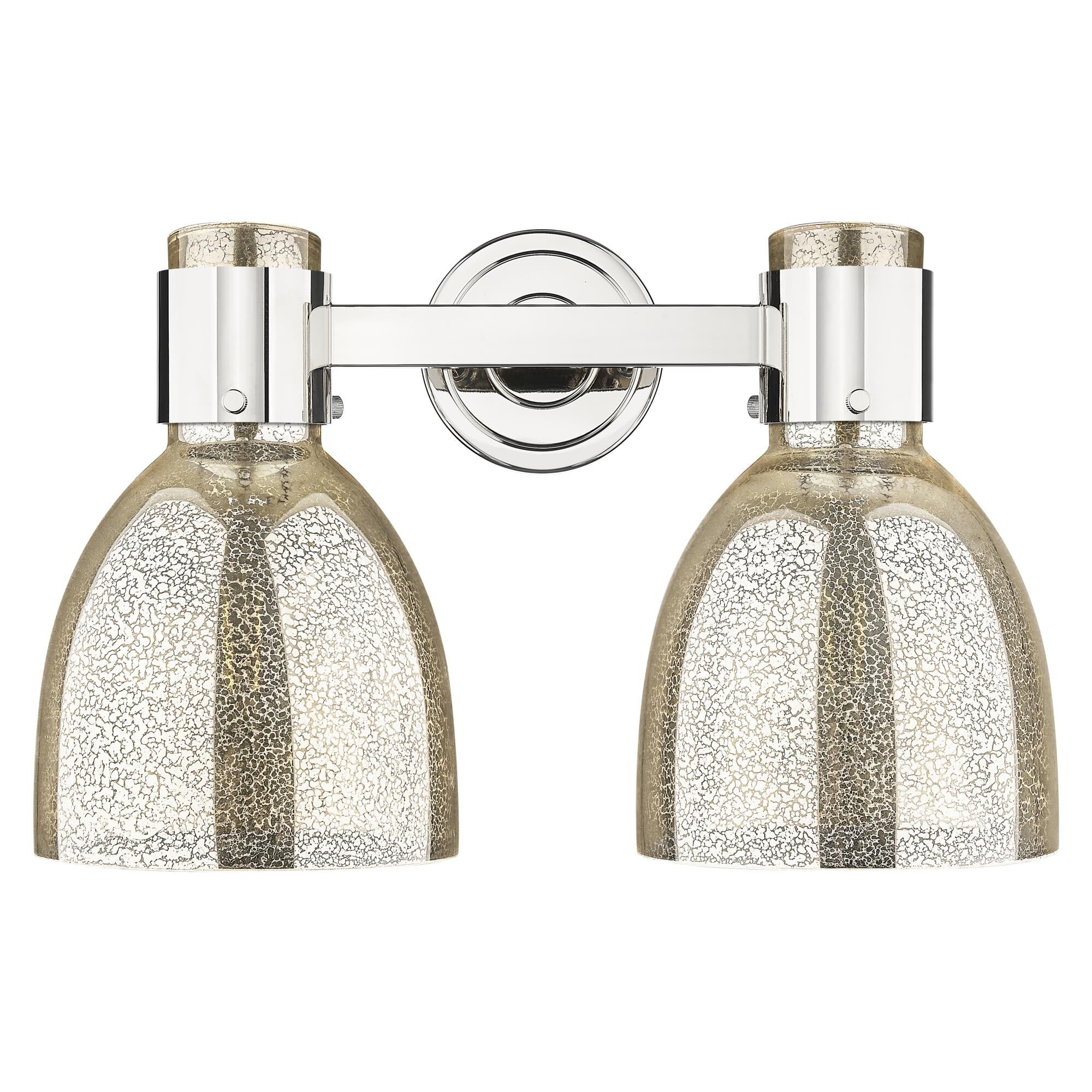 Shown in Polished Nickel finish and Mercury glass