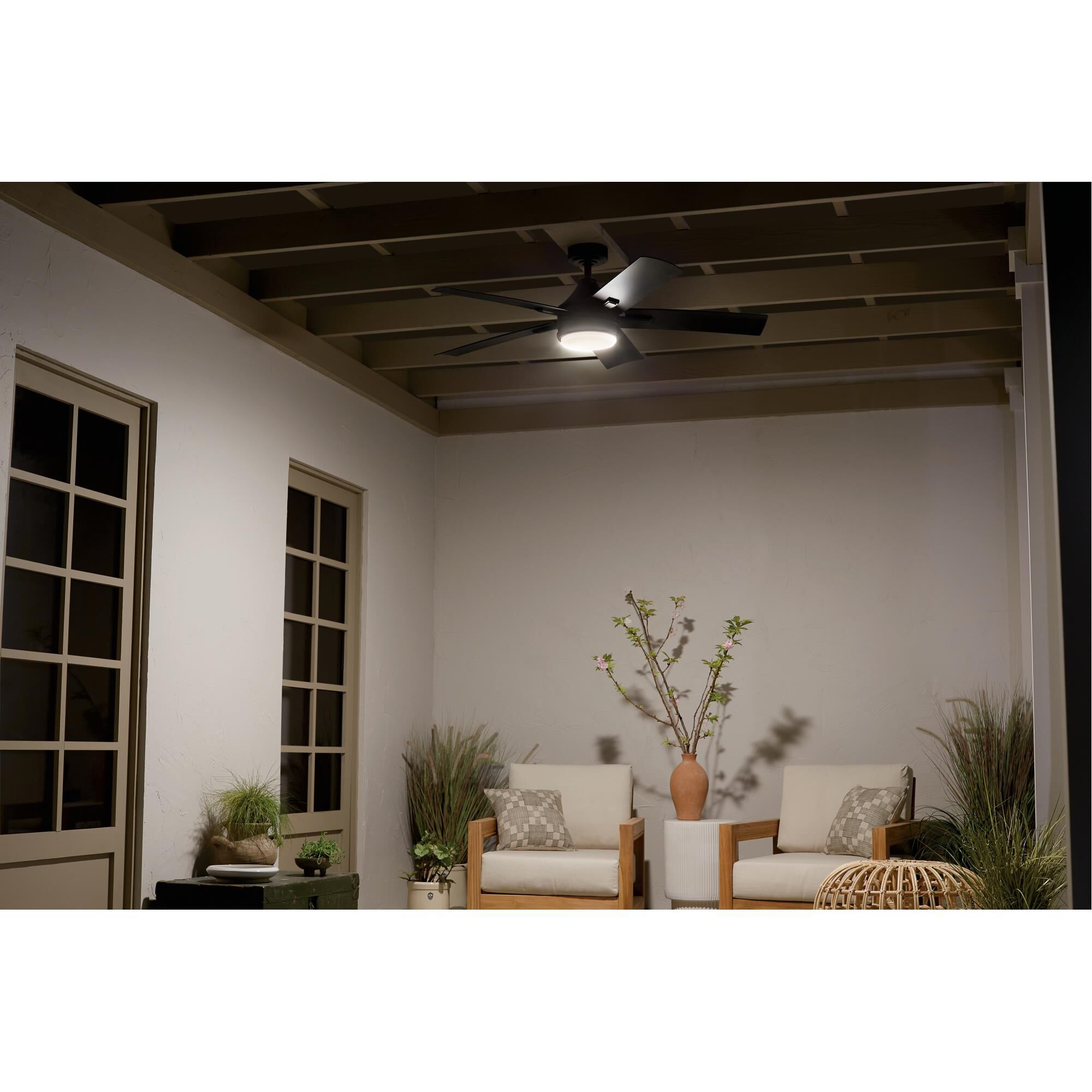 Tide Outdoor Rated 52 Inch Ceiling Fan with Light Kit by Kichler Lighting