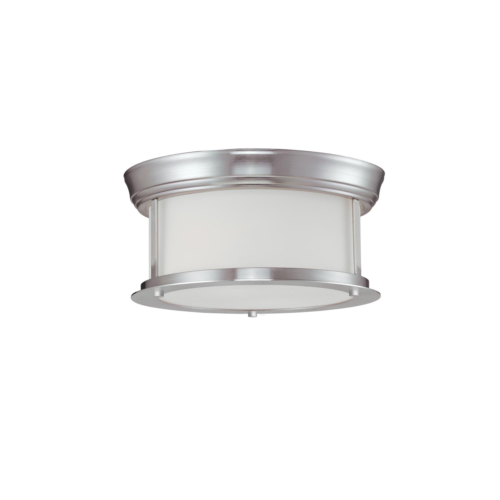 Shown in Brushed Nickel finish and Glass shade