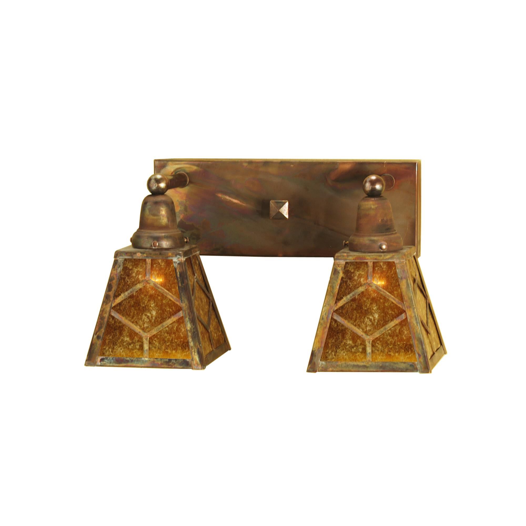Amber Mica Diamond Mission 17 Inch Wall Sconce by Meyda Lighting