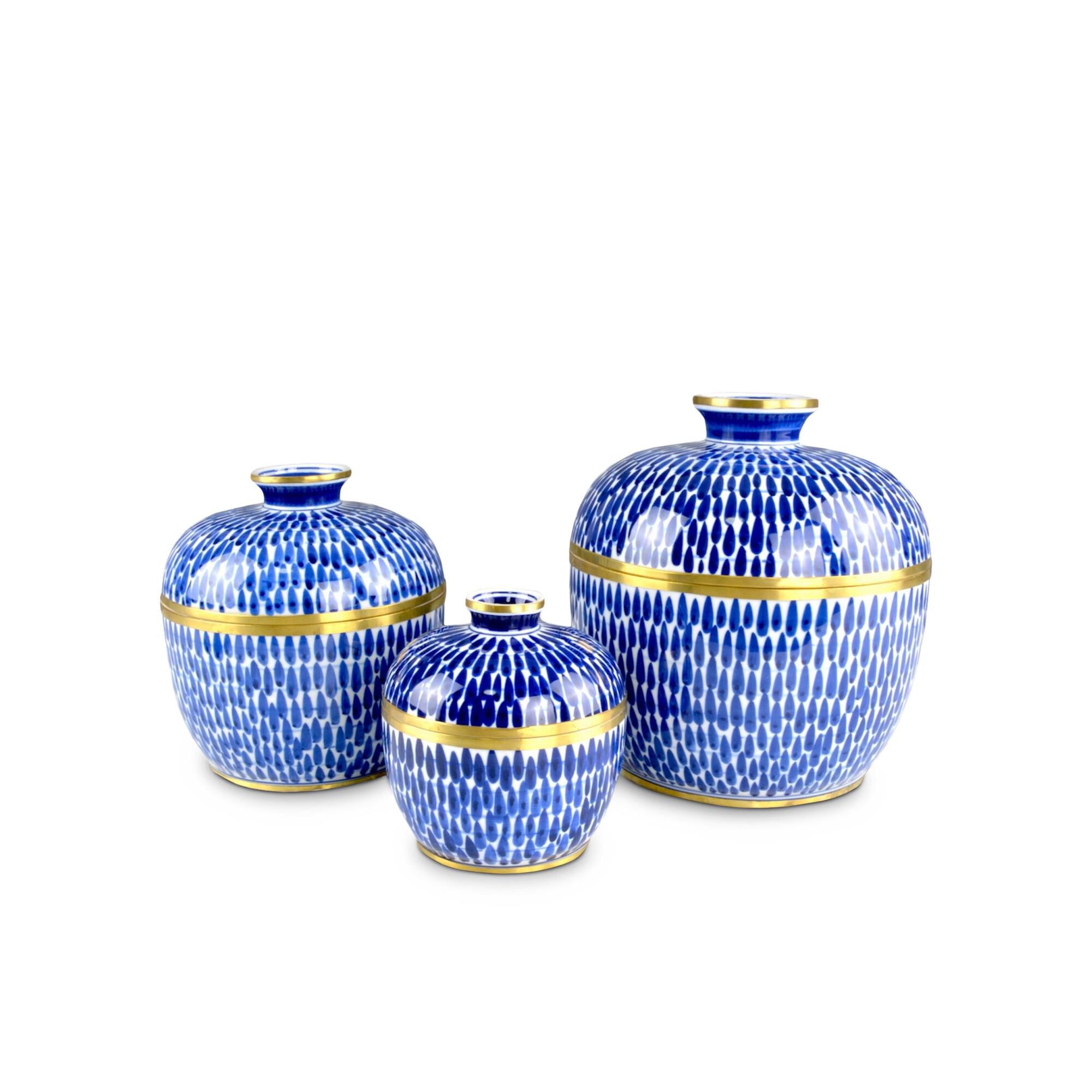 Plavan Jar Set of 3 Decorative Bottle-Canister by Currey and Company