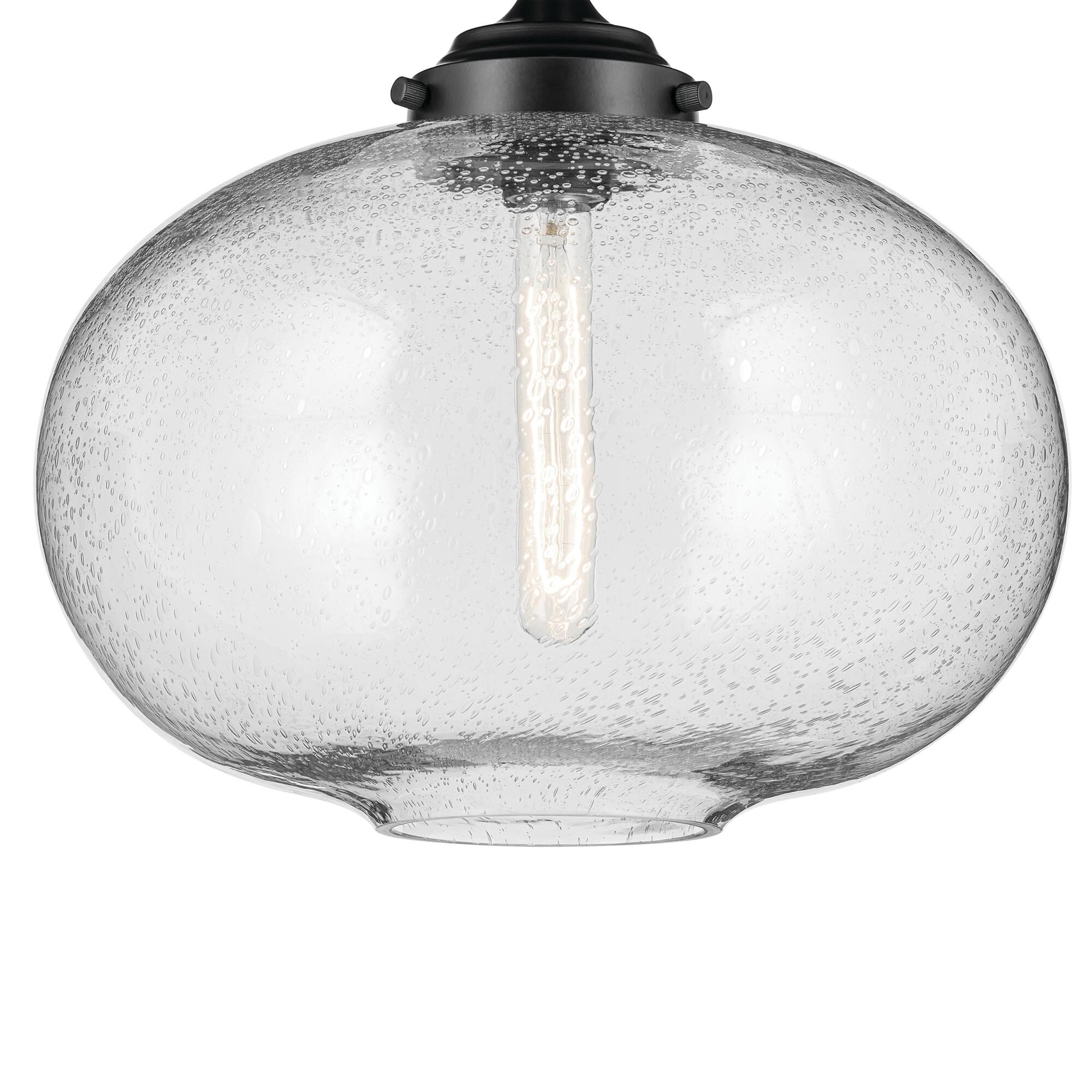 Shown in Black finish and Clear glass