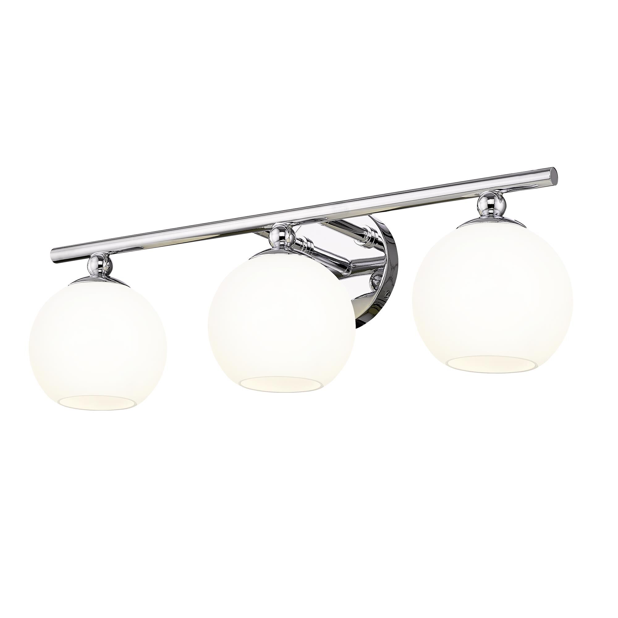 Shown in Chrome finish and Opal Etched glass