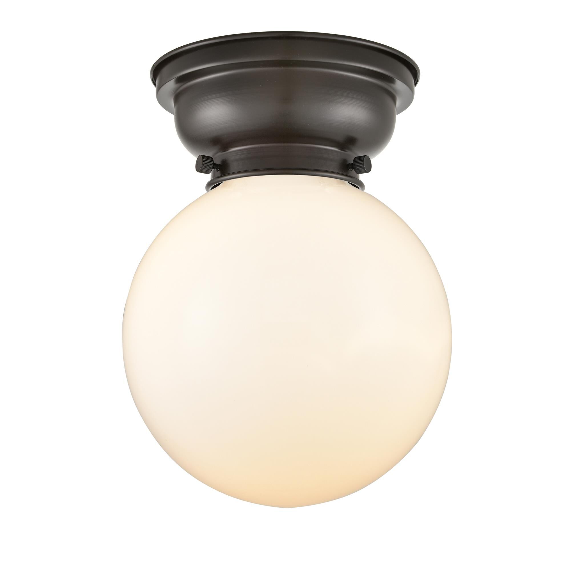 Shown in Oil Rubbed Bronze finish and Globe glass and Glass shade