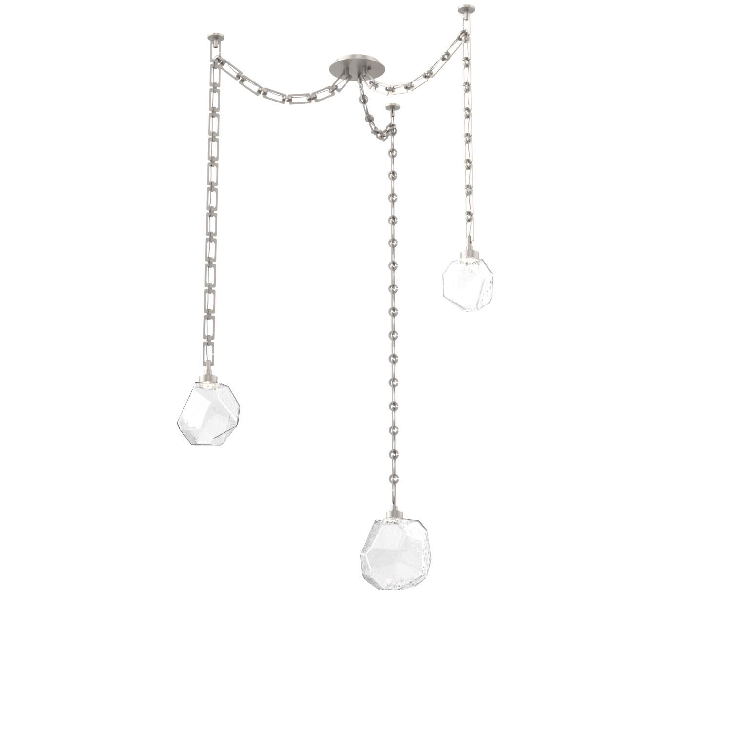 Shown in Beige Silver finish and Clear glass