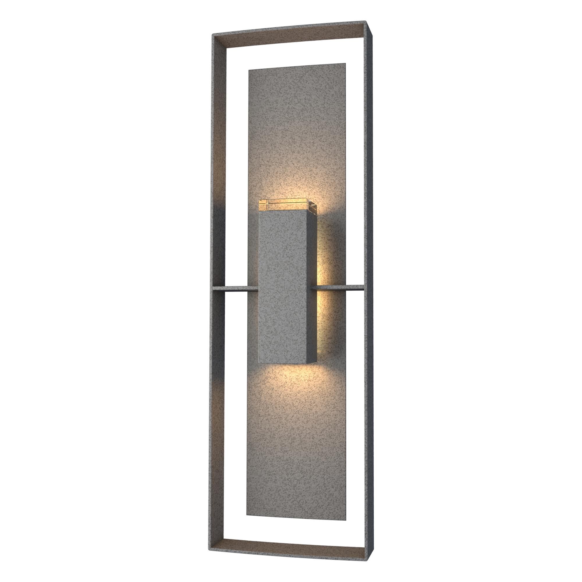 Shown in Coastal Natural Iron finish and Clear glass and Natural Iron accent