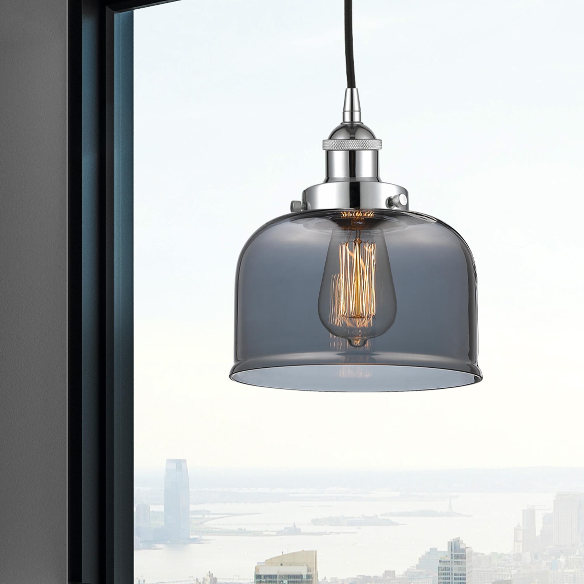 Shown in Polished Chrome finish and Plated Smoke glass