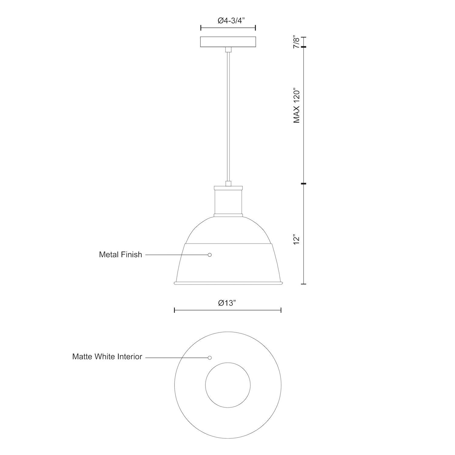 Irving Large Pendant by Kuzco Lighting