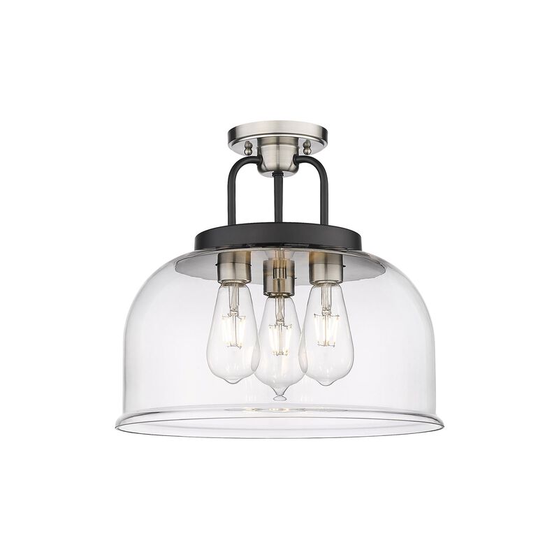 Bruno Marashlian Kahana 15 Inch 3 Light Semi Flush Mount by Innovations Lighting