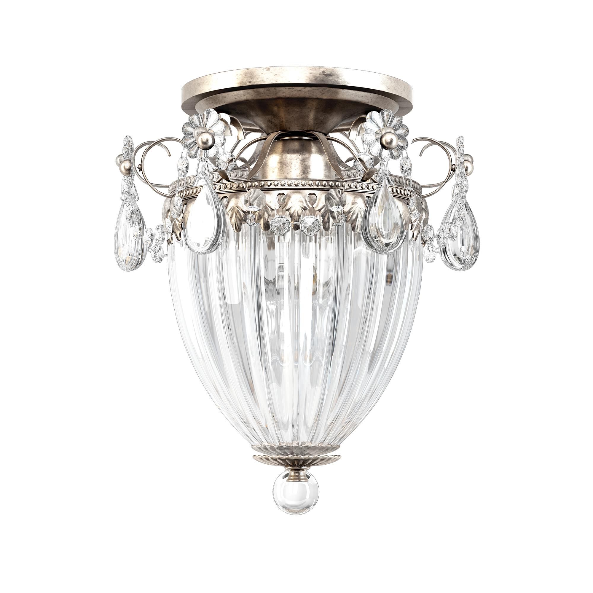 Shown in Antique Silver finish and Clear Radiance crystal
