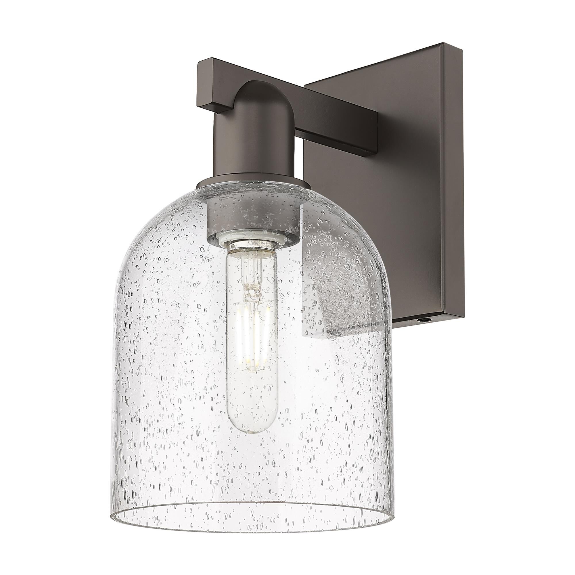 Shown in Oil Rubbed Bronze finish and Seedy glass