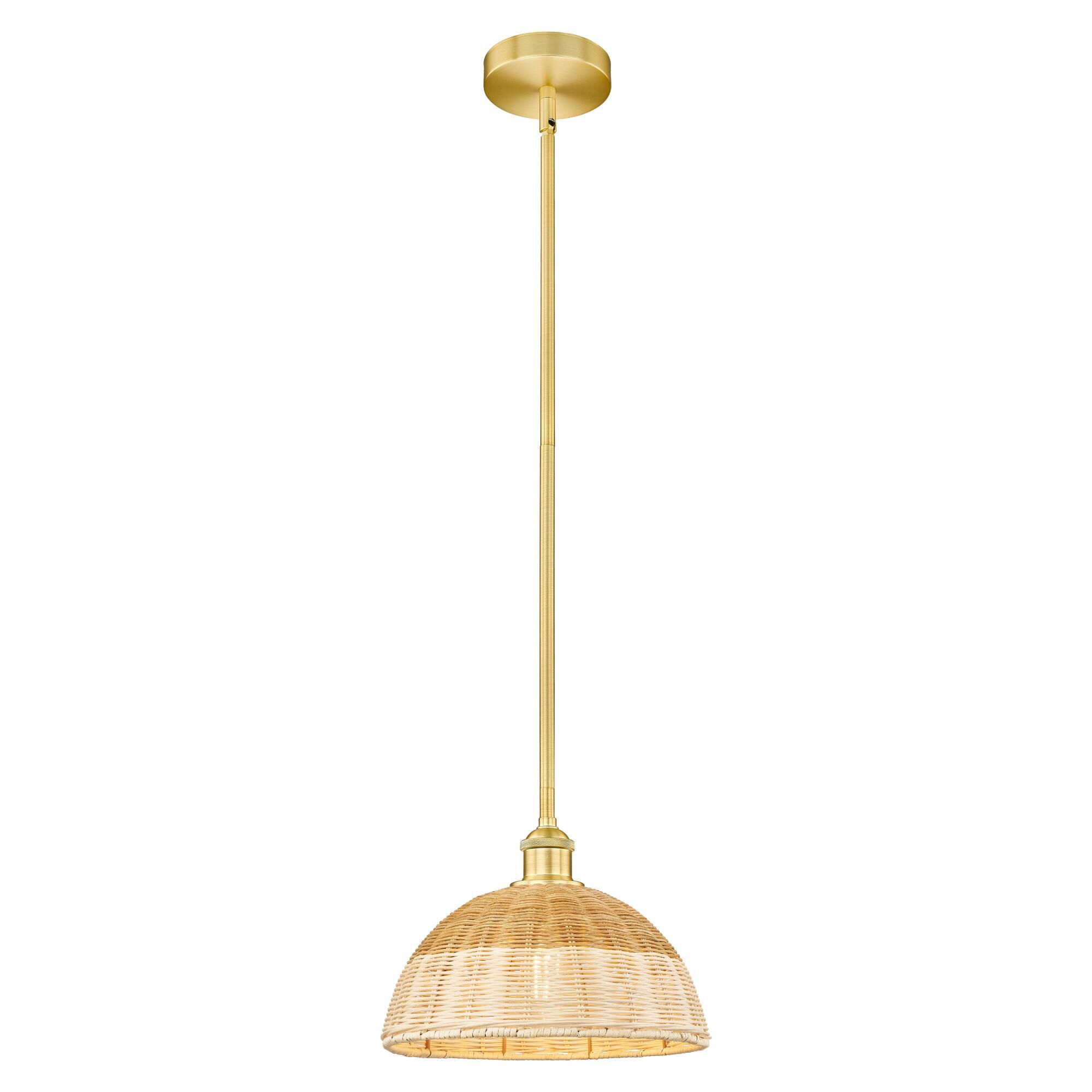 Shown in Satin Gold finish and Natural shade