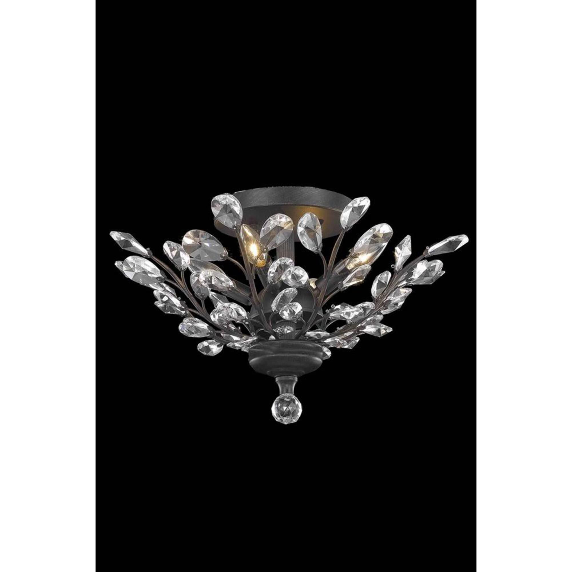 Orchid 20 Inch 4 Light Semi Flush Mount by Elegant Lighting