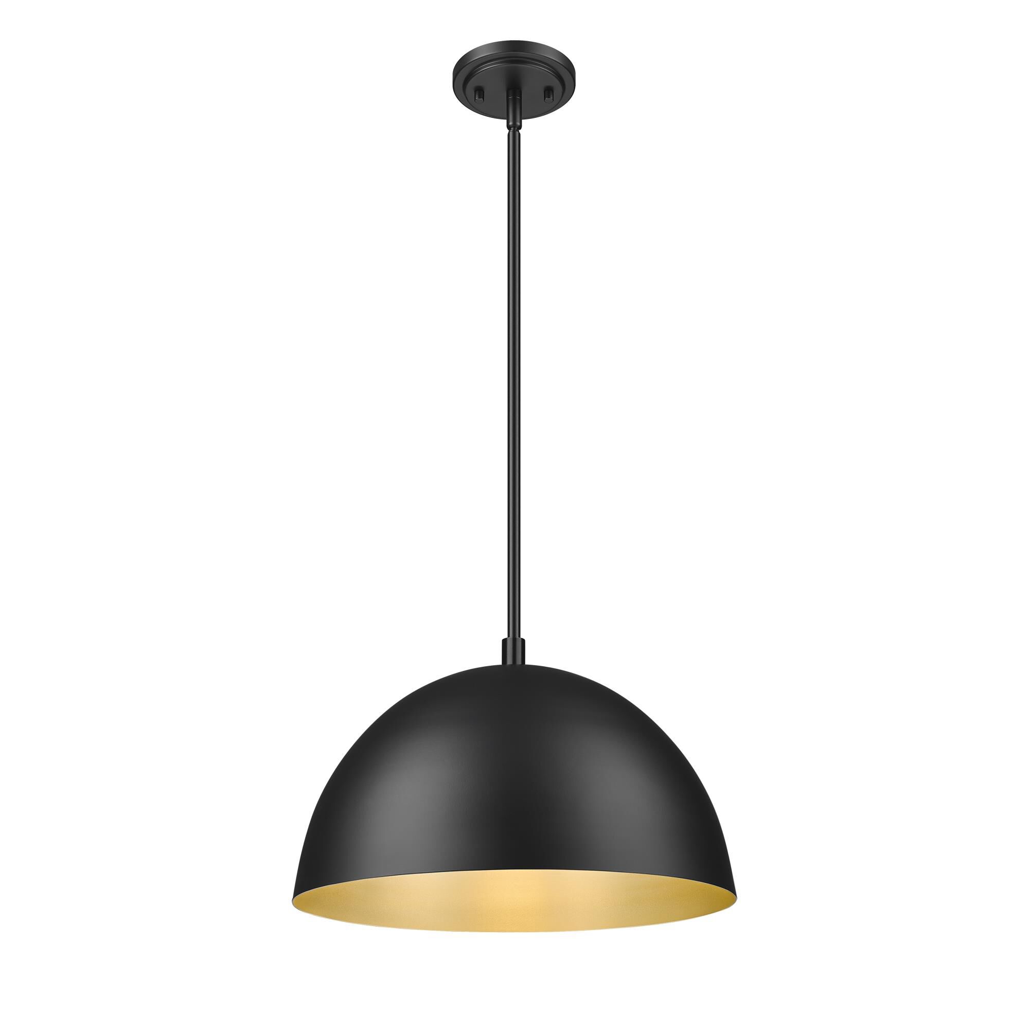 Shown in Matte Black finish and Matte Black and Gold shade