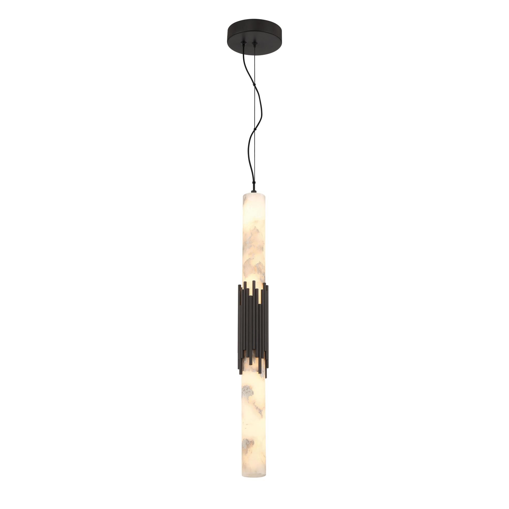 Shown in Urban Bronze finish and Alabaster glass