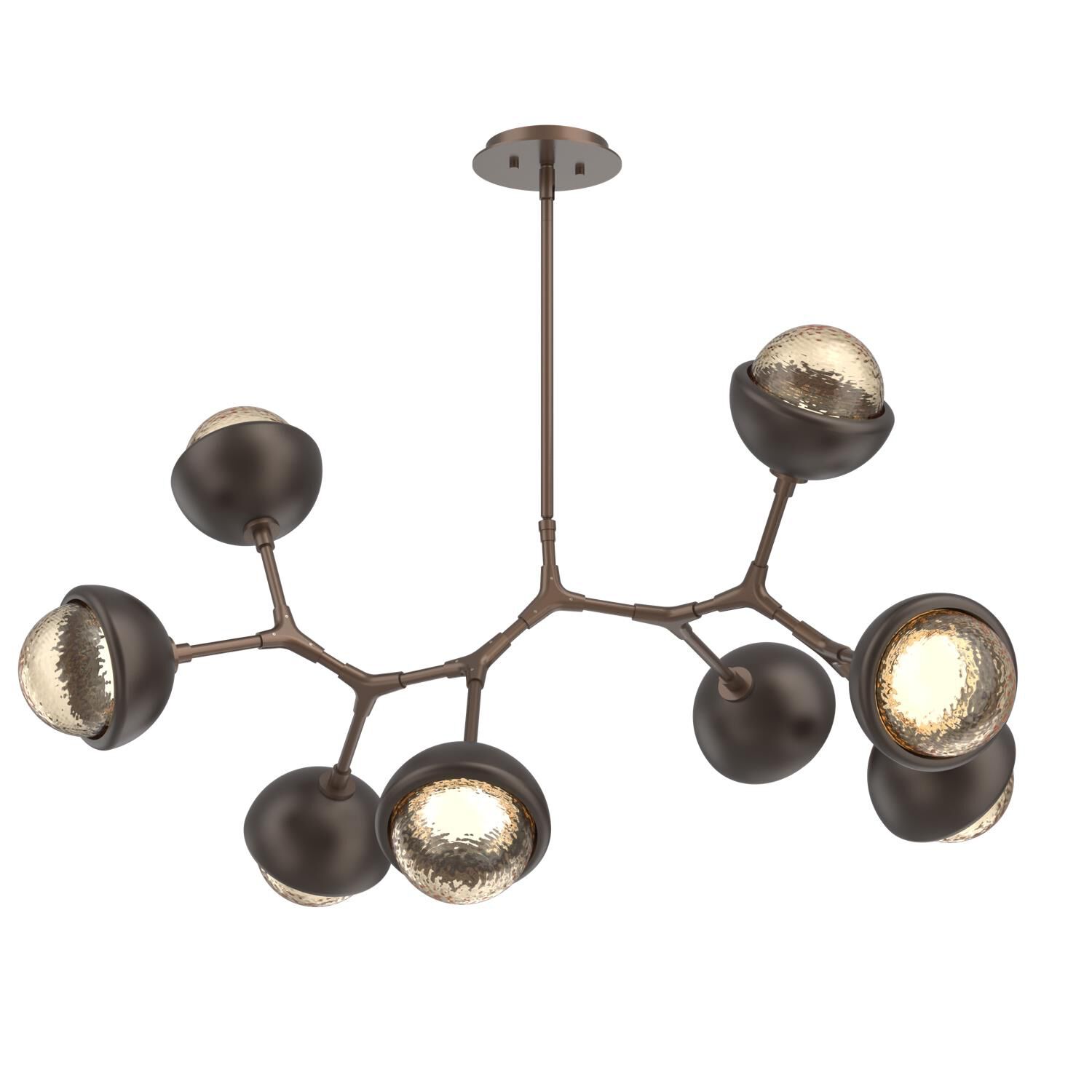Levi Wilson Cabochon 38 Inch Linear Suspension Light by Hammerton Studio