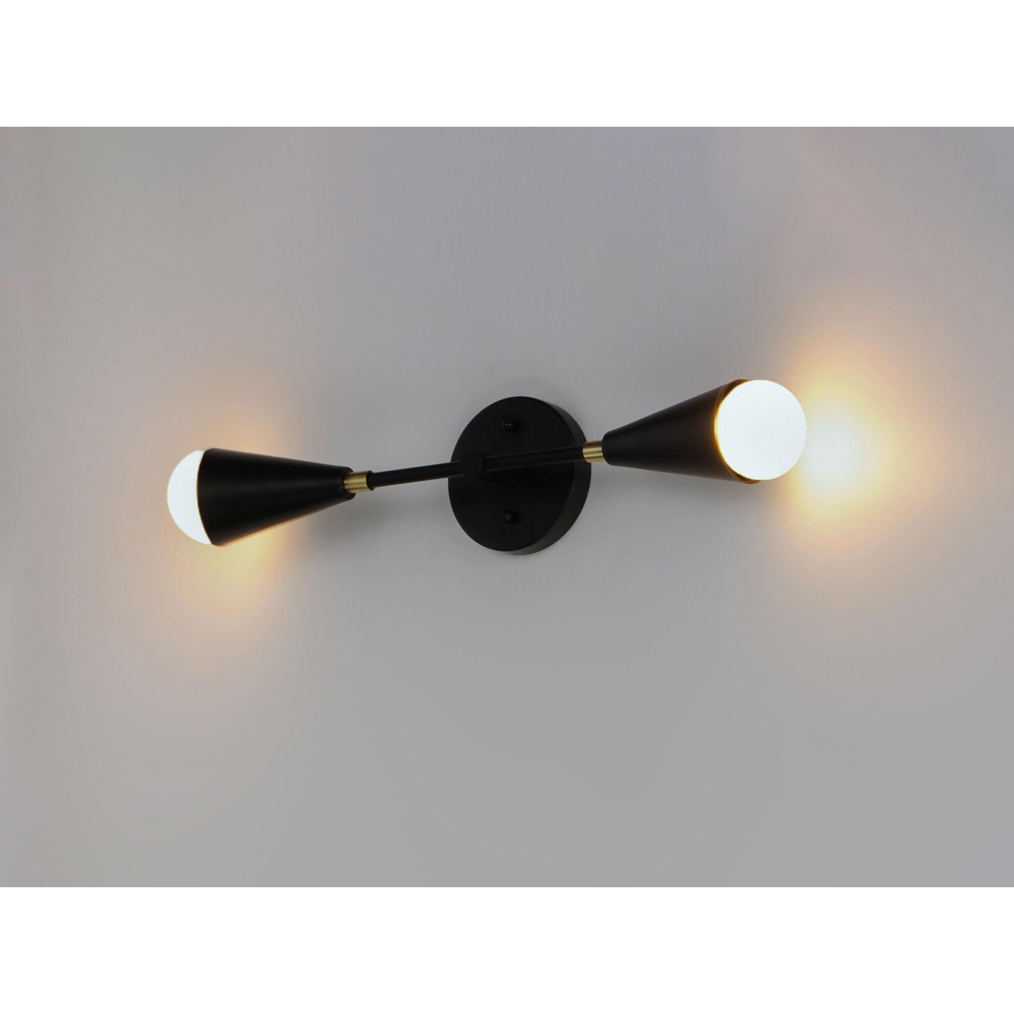 Shown in Black / Satin Brass finish