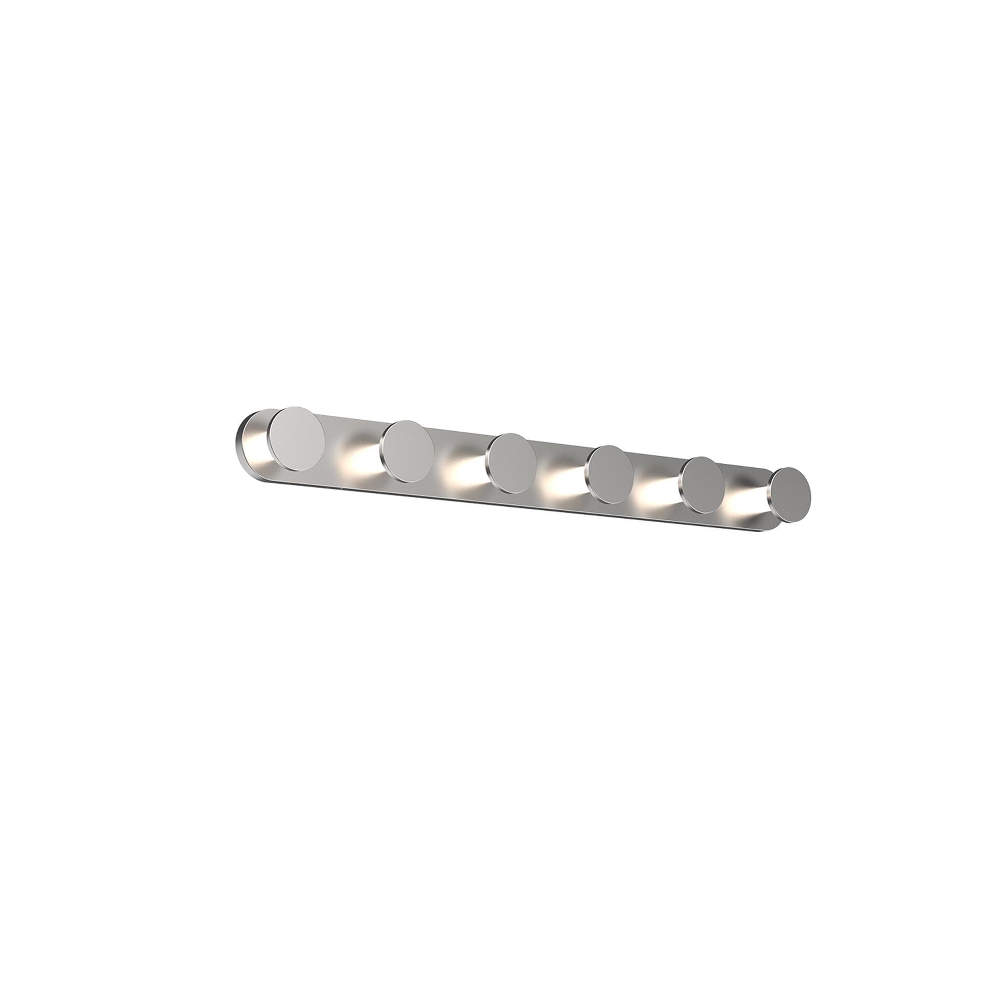 Shown in Brushed Nickel finish and Frosted Acrylic glass
