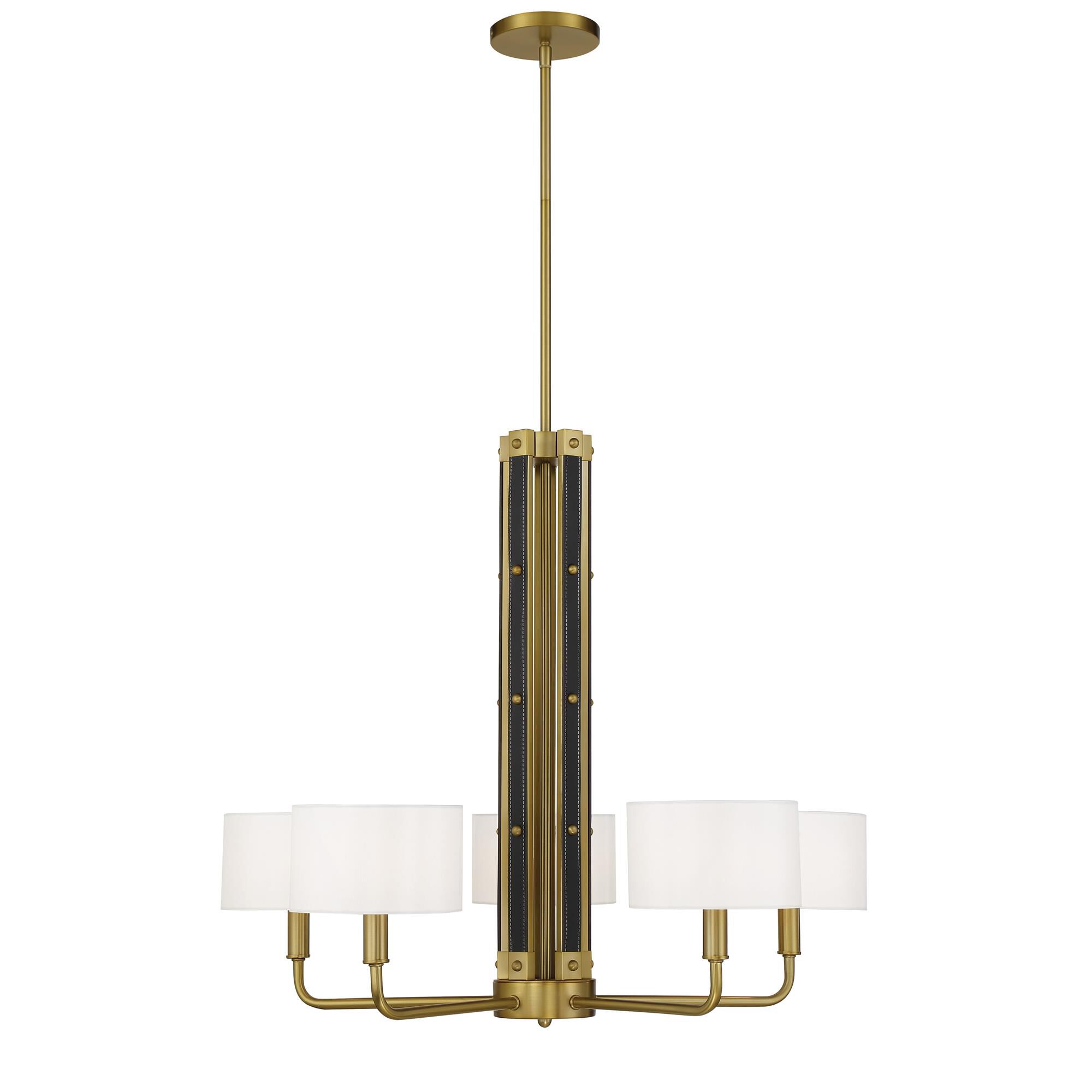Shown in Soft Brass finish and White Silk shade